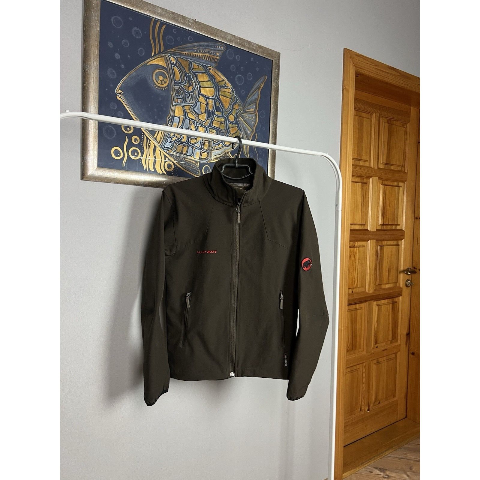 Mammut Mammut Softtech Men`s Khaki Green Softshell Jacket Size XS Size US XS / EU 42 / 0 - 4 Thumbnail