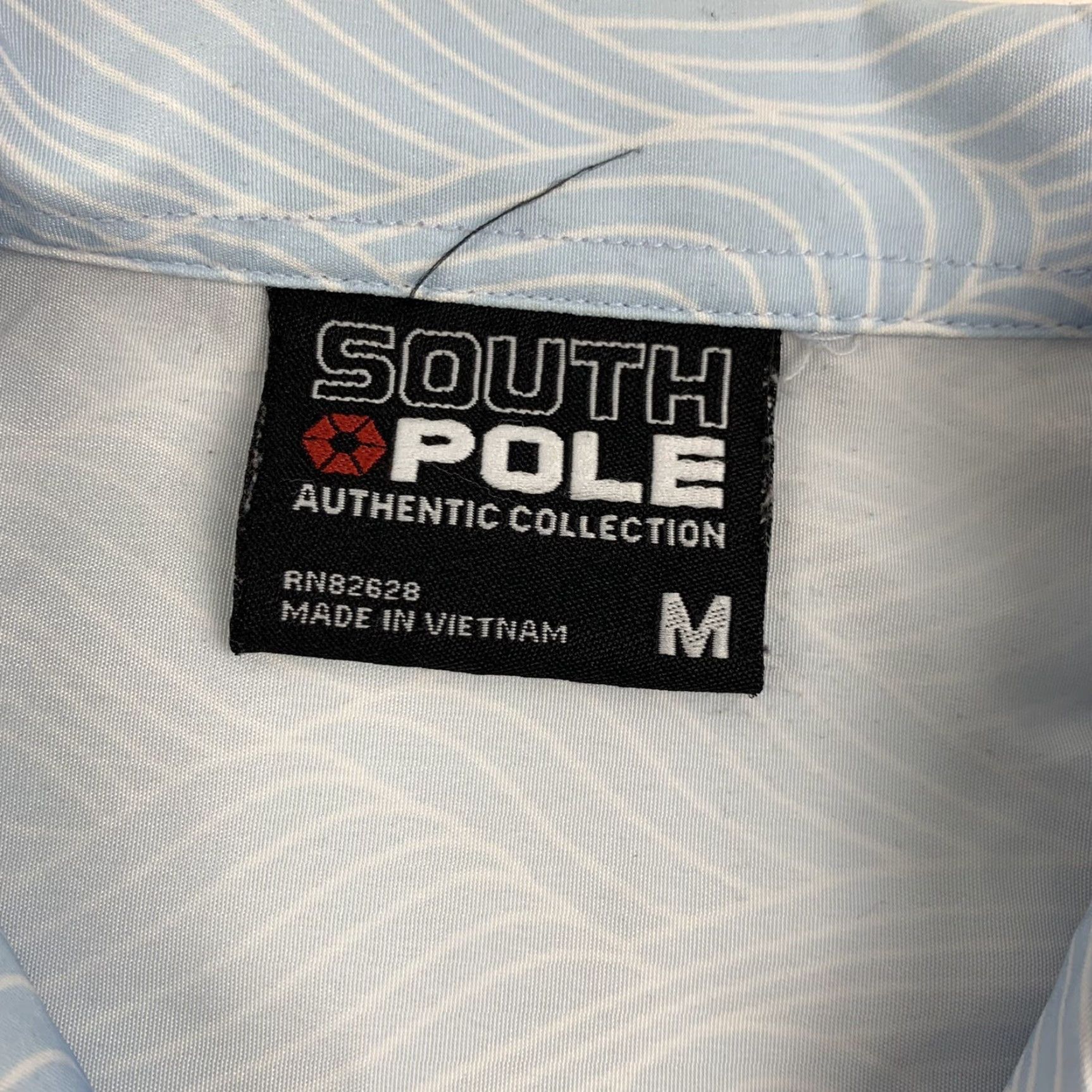 Southpole VINTAGE Southpole Shirt Adult Medium Blue Short Sleeve Button-Up 90s Y2K USA Mens Size US M / EU 48-50 / 2 - 3 Thumbnail