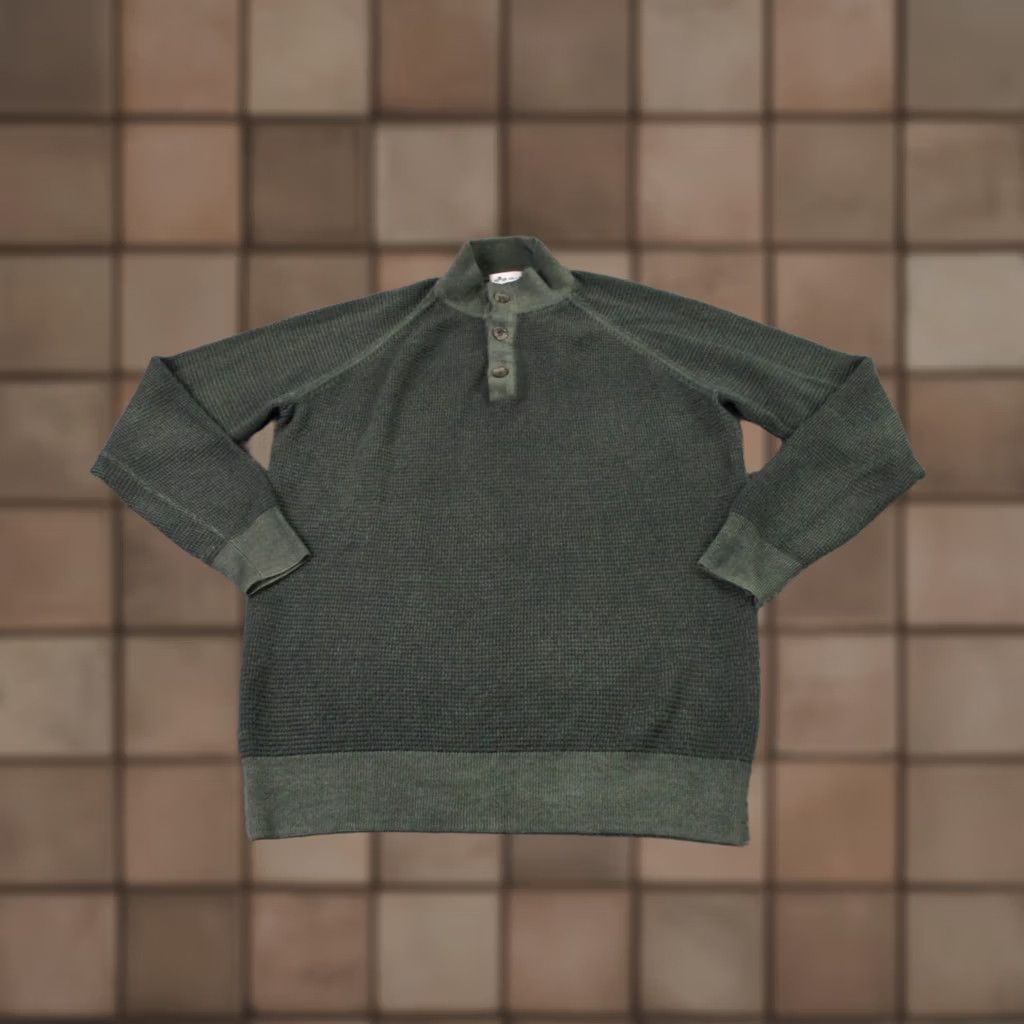 Peter Millar Peter Millar Sweater Men L Green Wool Pullover Golf Grid Textured Preppy Stretch Size US L / EU 52-54 / 3 - 1 Thumbnail