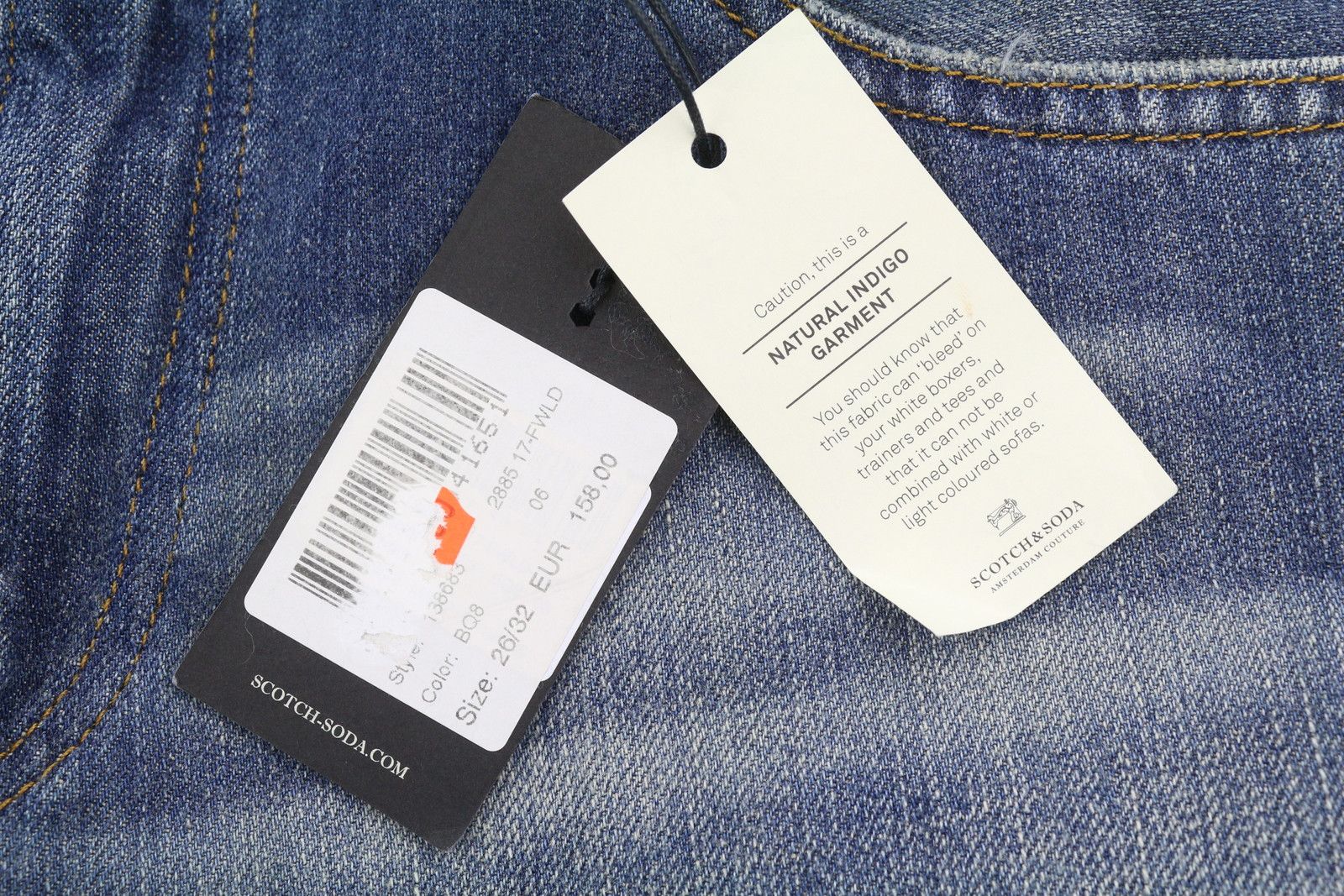 Scotch & Soda BANDIT W26/L32 Blue Faded Cropped Slim Jeans 89097 Size 26" / US 2 / IT 38 - 8 Thumbnail