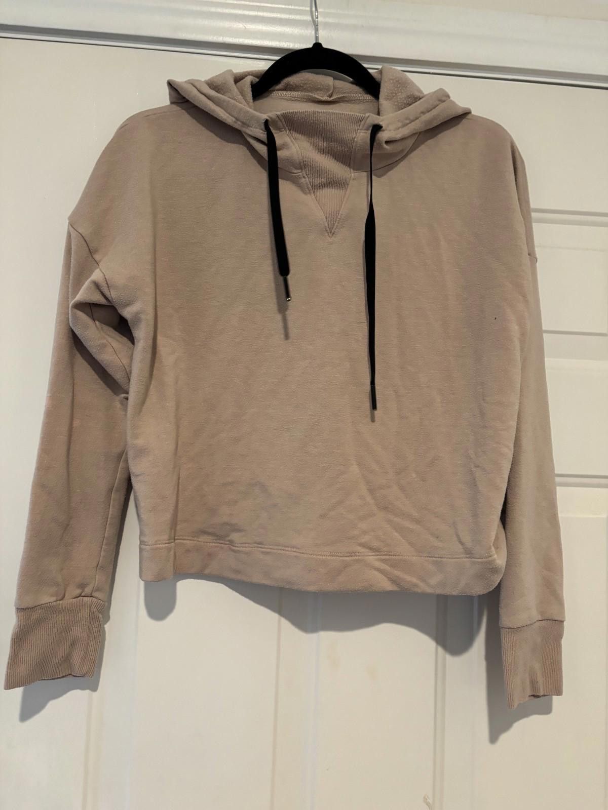 Designer Womens sz S beige Beyond Yoga sweatshirt (STAIN ON BACK)402 Size S / US 4 / IT 40 - 1 Thumbnail