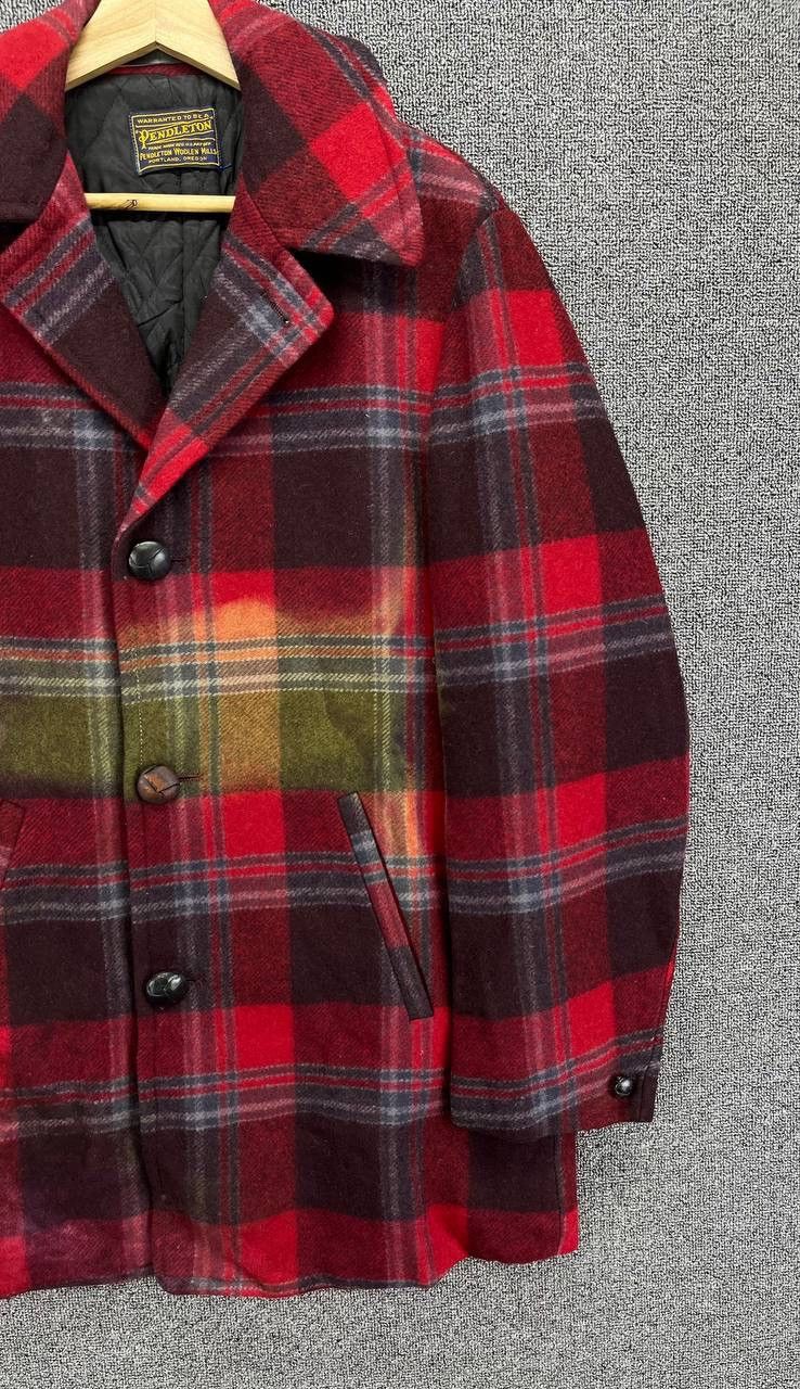 Pendleton × Vintage Vintage Pendleton Shadows Plaid Trashed Wool Jacket Size US M / EU 48-50 / 2 - 4 Thumbnail