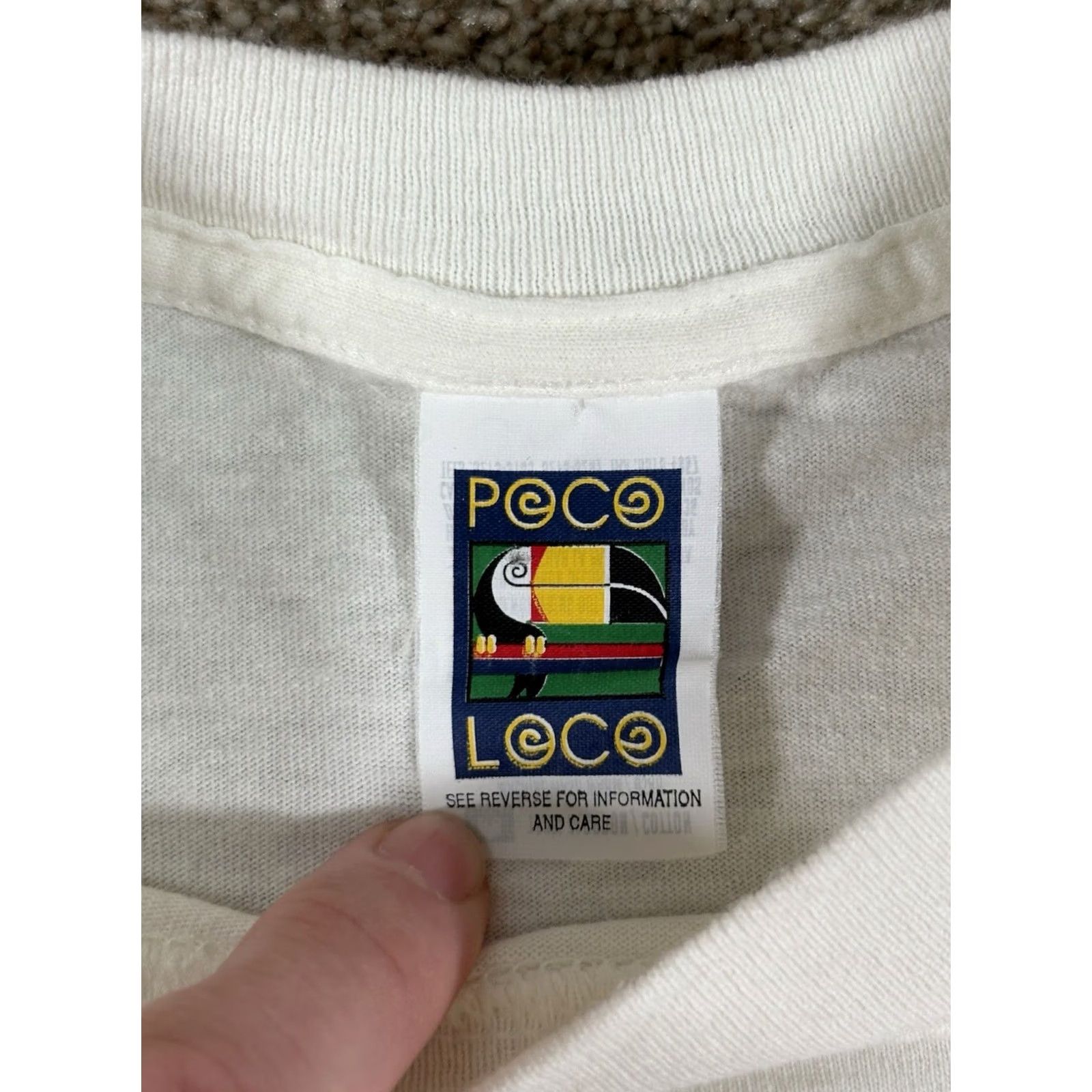 X-LARGE VINTAGE Poco Loco Shirt Puerto Vallarta Mexico Graphic Short Sleeve White L XXXL? Size US L / EU 52-54 / 3 - 3 Thumbnail