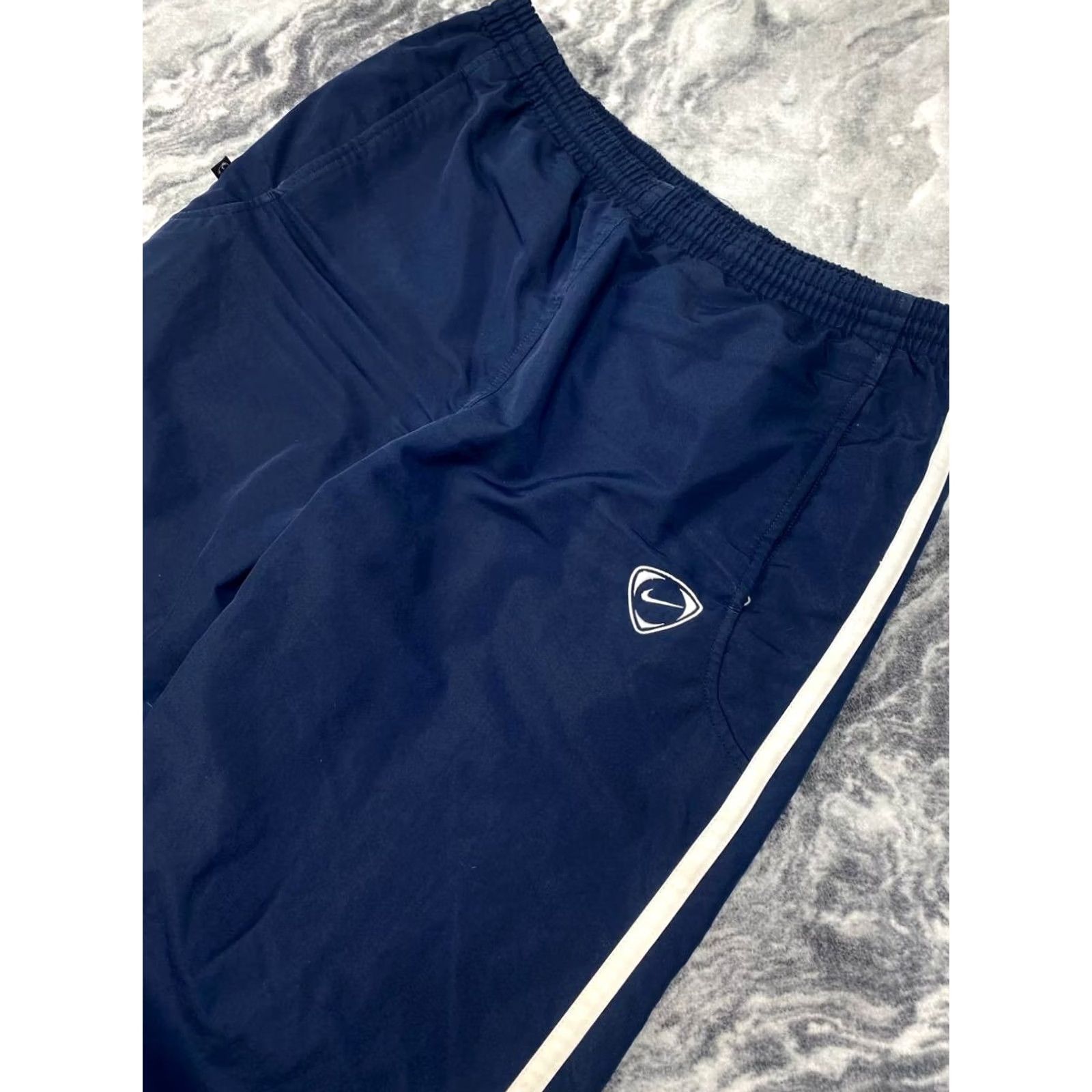 Nike VINTAGE Nike Tracksuit Jacket And Pants 2 Piece Set Blue 90s Men L Swoosh Logo Size 42R - 6 Thumbnail