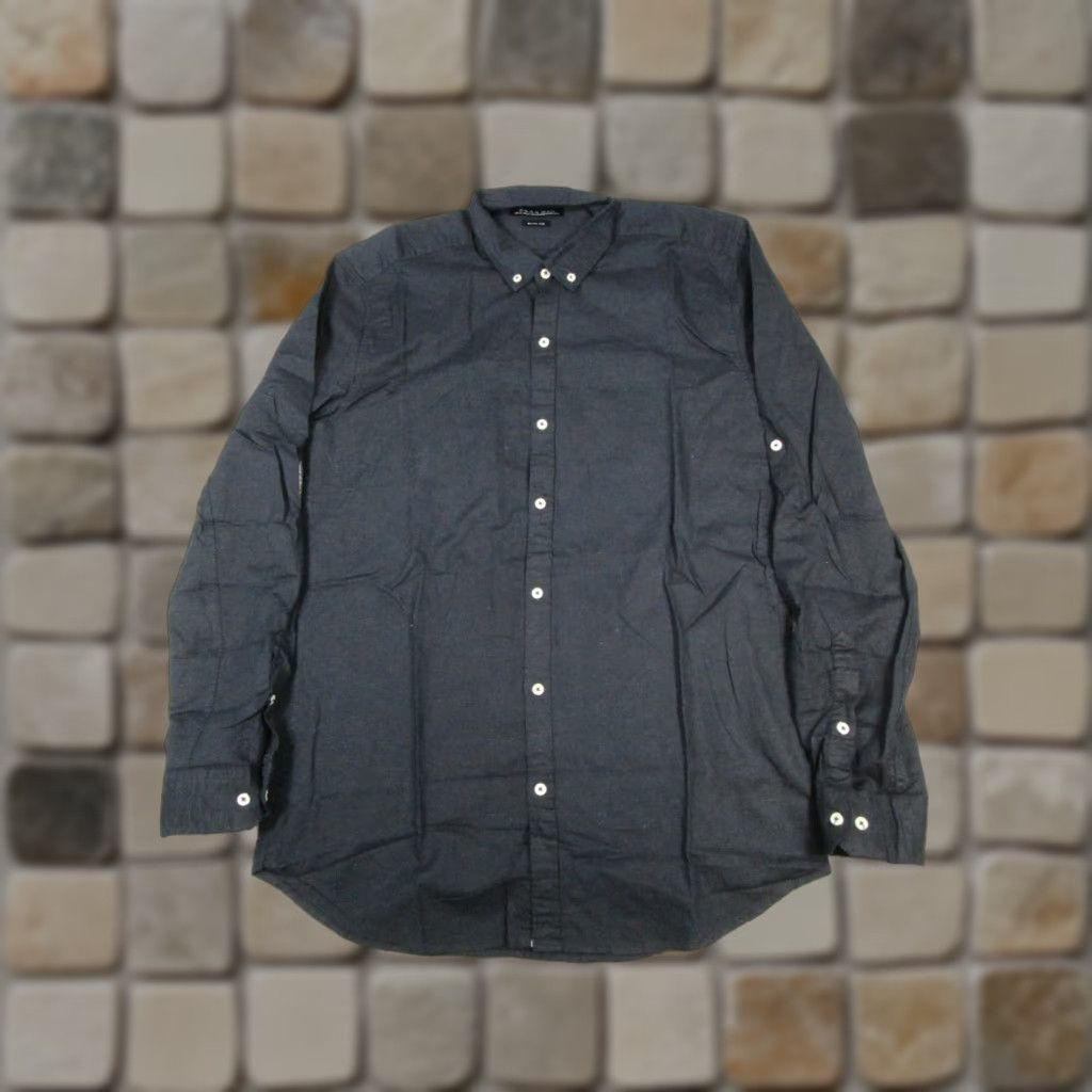 Zara ZARA Slim Fit Black Button-Up Shirt Mens Small Long Sleeve | Grailed