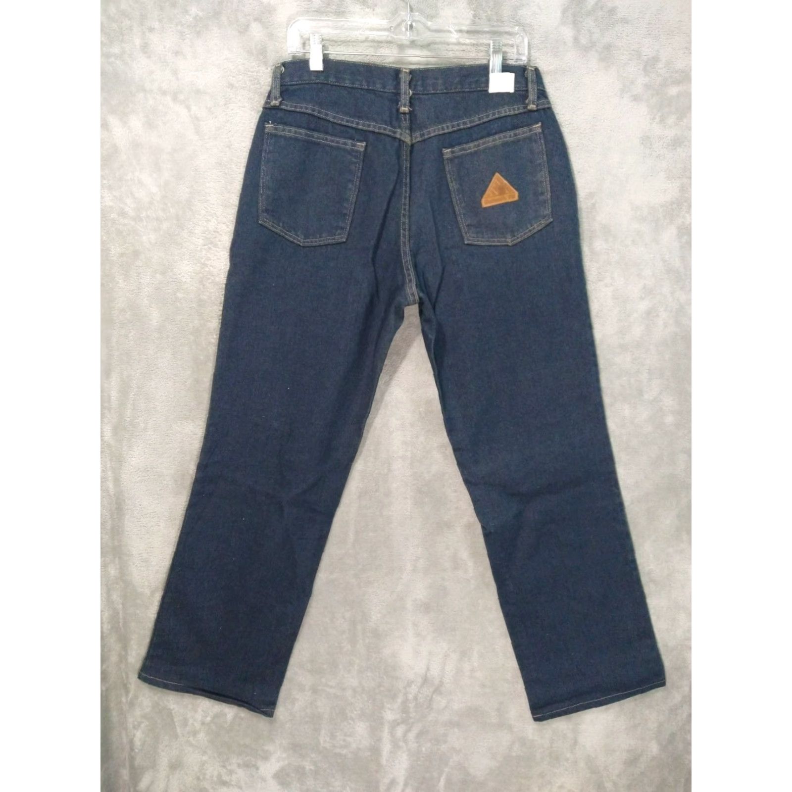 Denime Bukwark Jeans Womens 12 Blue Denim Flame Resistant Straight Leg Dark Wash Size 34" / US 12 / IT 48 - 2 Thumbnail