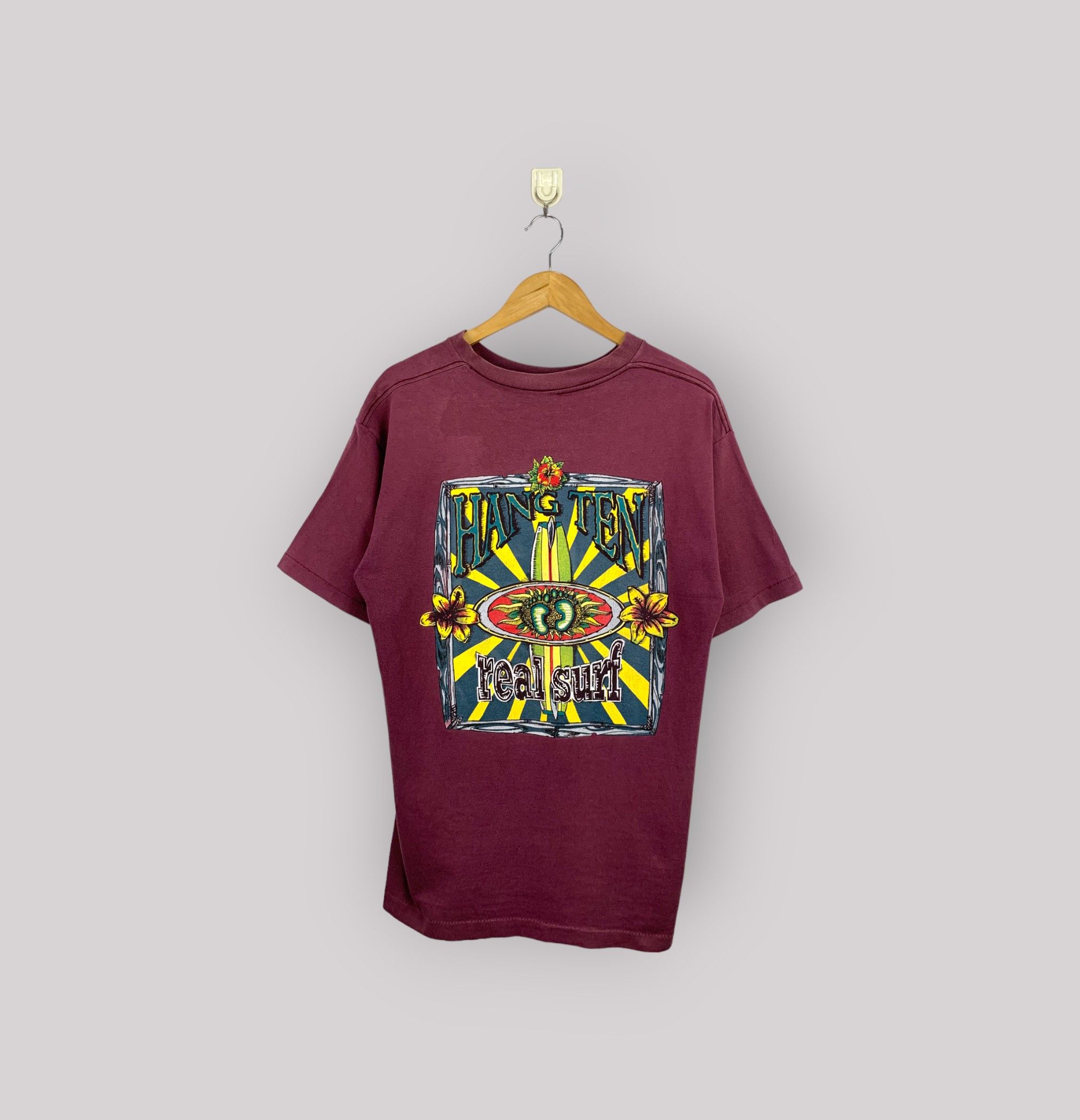 Hang Ten × Vintage Vintage 90s Hang Ten T Shirt TA0110 Size US L / EU 52-54 / 3 - 1 Thumbnail