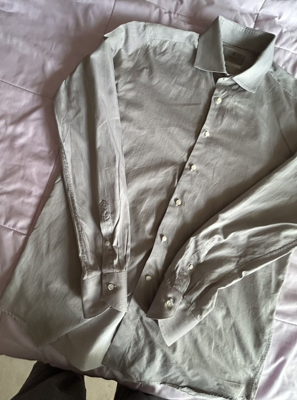 Canali Canali Impeccabile Mens Shirt 16.5/42 Slim Made in Italy Size US L / EU 52-54 / 3 - 6 Thumbnail