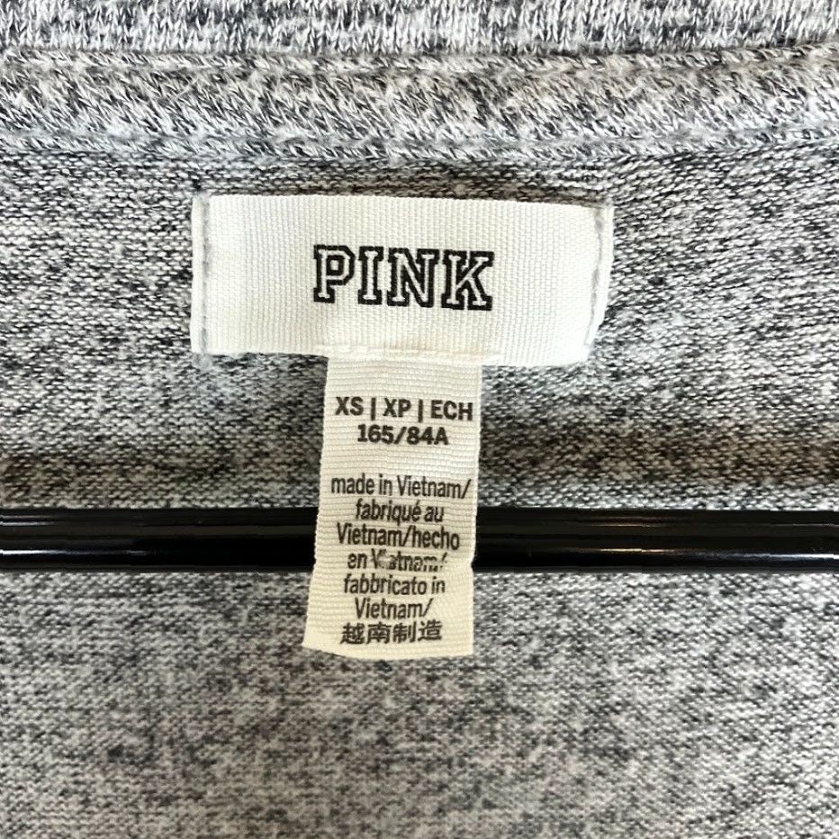 Vintage PINK Womens Sweater Heathered Gray White Long Sleeve V Neck Relaxed Cropped XS Shirt Adult XS Gray V-Neck Pullover Casual Preppy Lounge Womens Size XS / US 0-2 / IT 36-38 - 6 Thumbnail