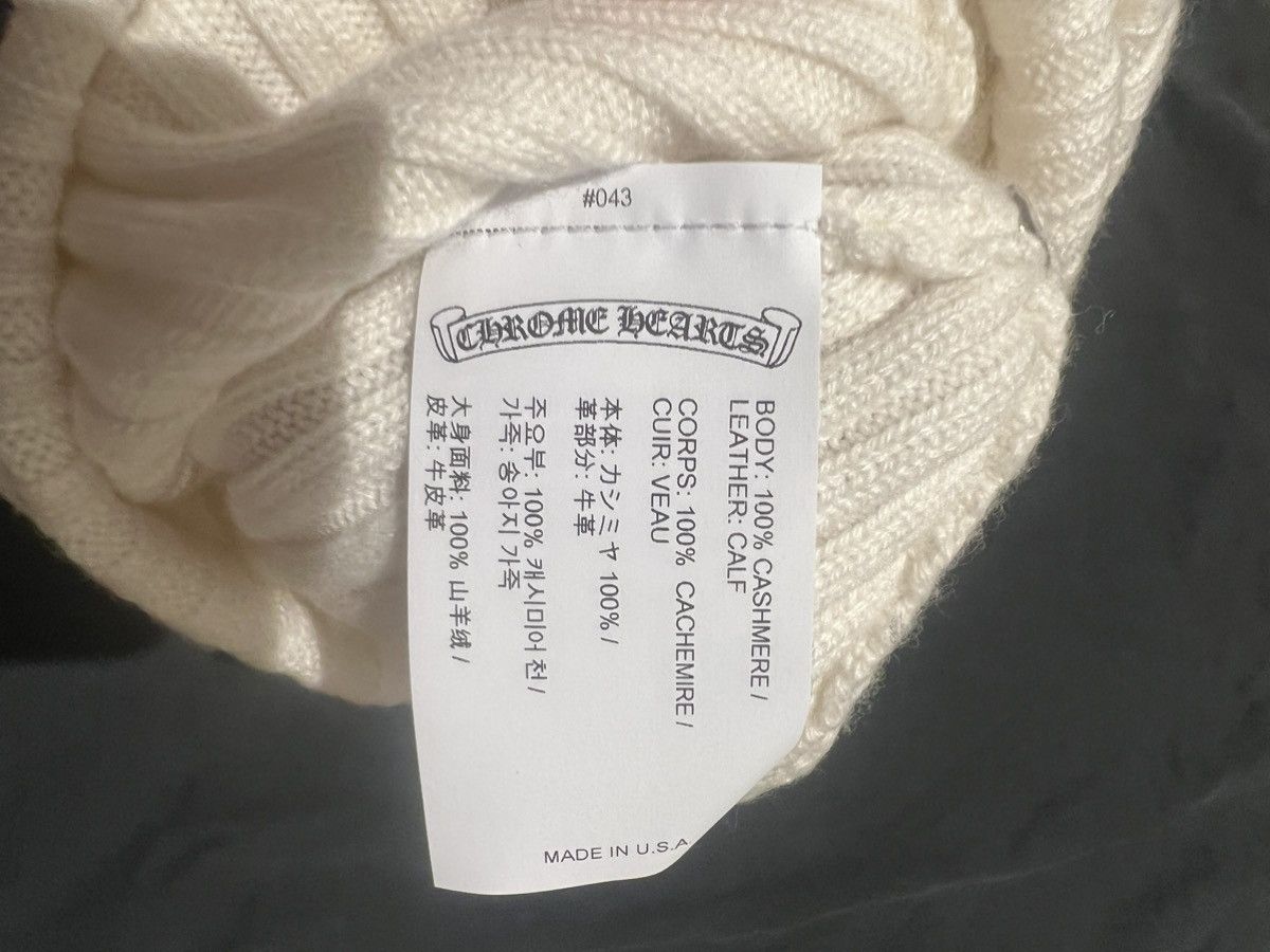 Chrome Hearts Cashmere leather plus cross patch beanie Size ONE SIZE - 5 Thumbnail