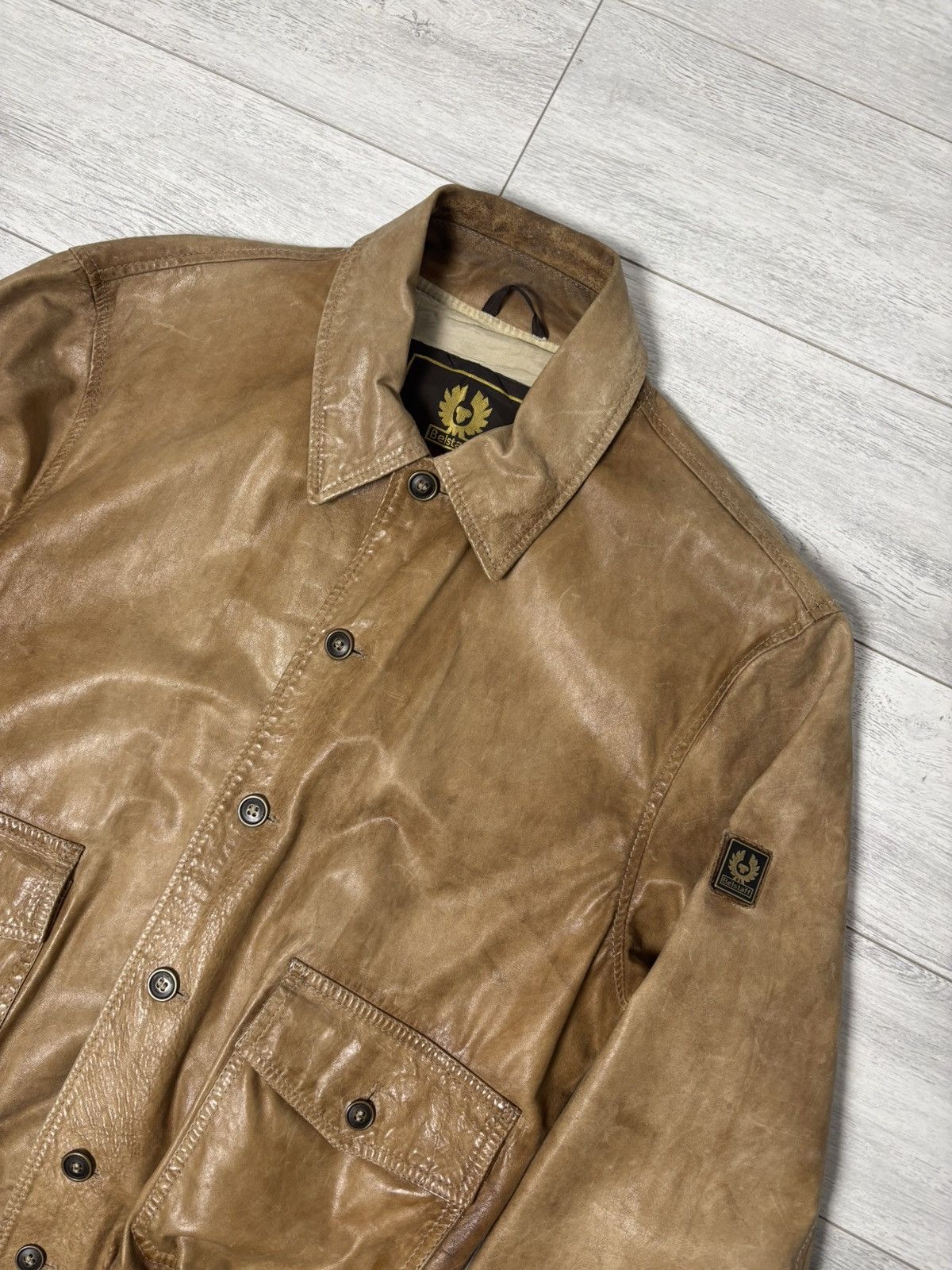 Belstaff × Vintage Rare vintage Belstaff gold Aviator leather jacket Size US L / EU 52-54 / 3 - 11 Thumbnail