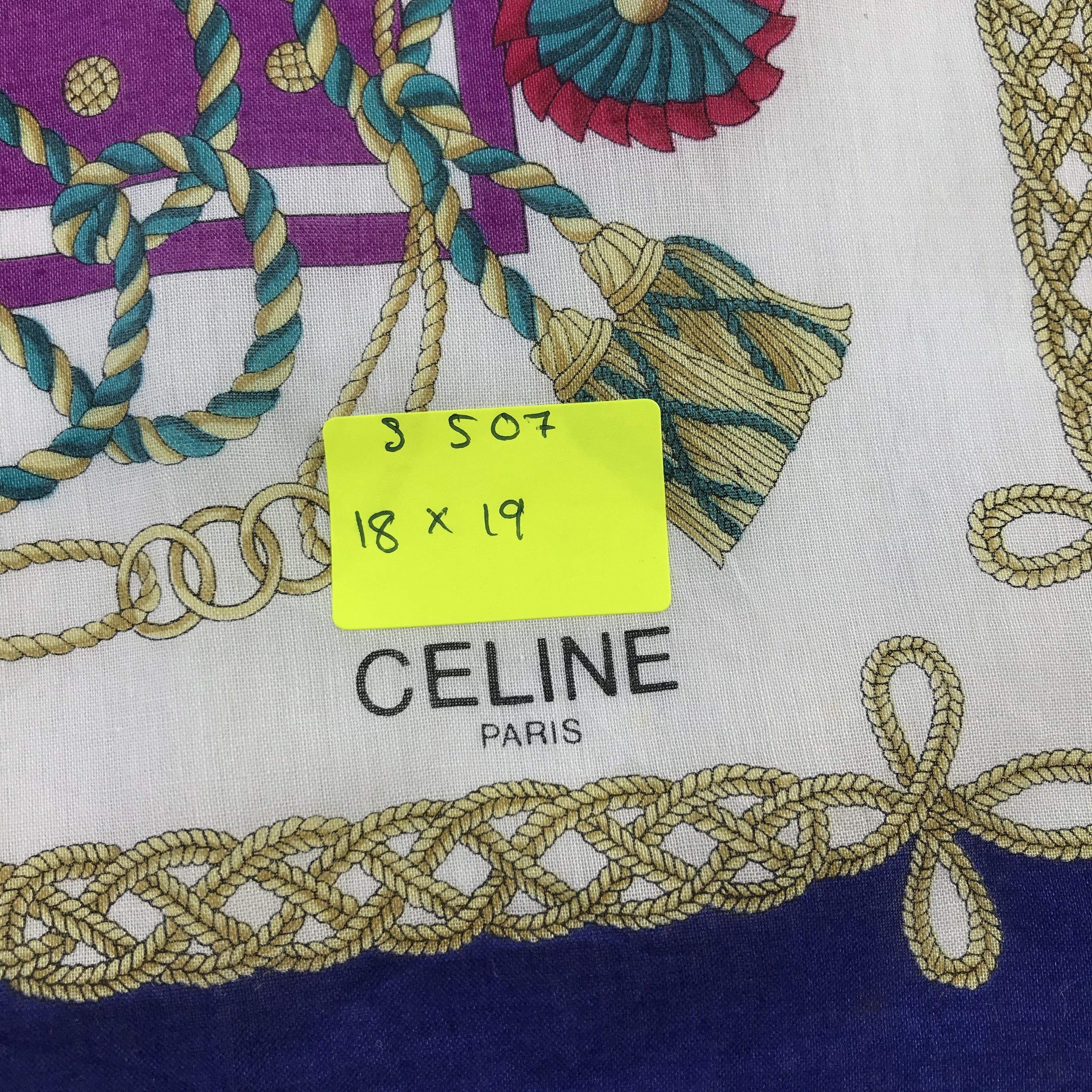 Celine × Vintage Celine Bandana / Handkerchief / Neckerchief - S507 Size ONE SIZE - 5 Thumbnail
