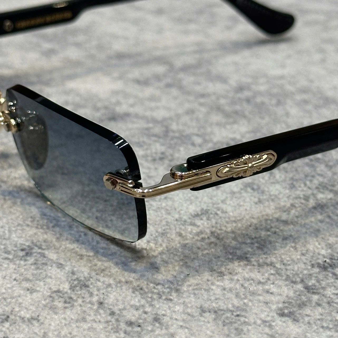 Chrome Hearts CHROME HEARTS DEEP I Gold Plated-Black-Plastic-Sun Size ONE SIZE - 2 Thumbnail