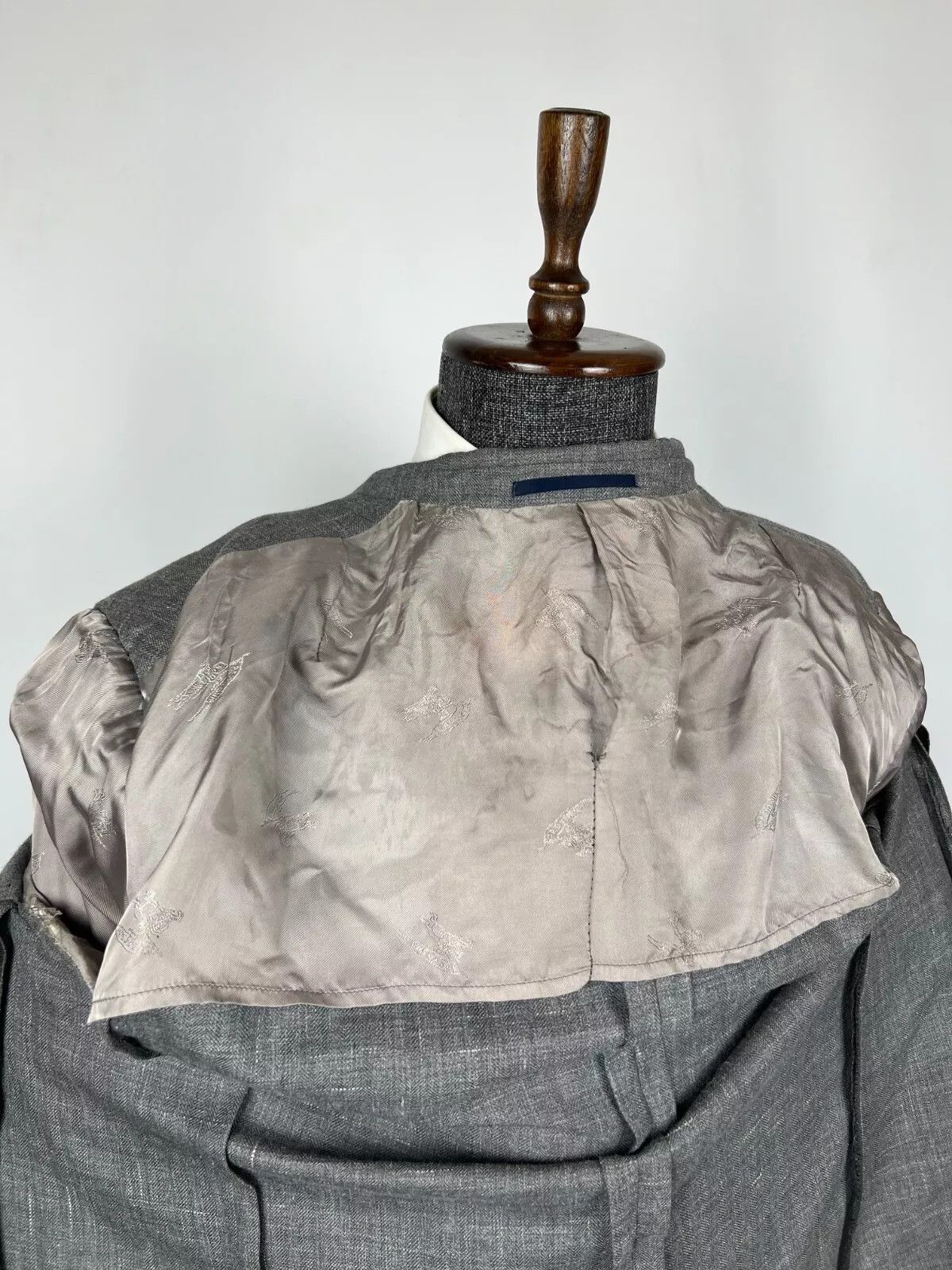 Burberry Burberry London Men's Grey Half Lined Wool Linen Silk Blazer Size 46R - 11 Thumbnail