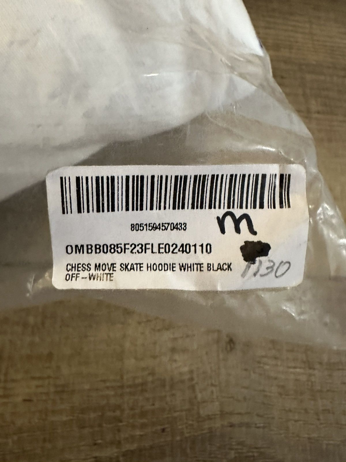 Off-White Off-White Chess Move Skate Hoodie White Black (M) NEW Size US M / EU 48-50 / 2 - 11 Thumbnail