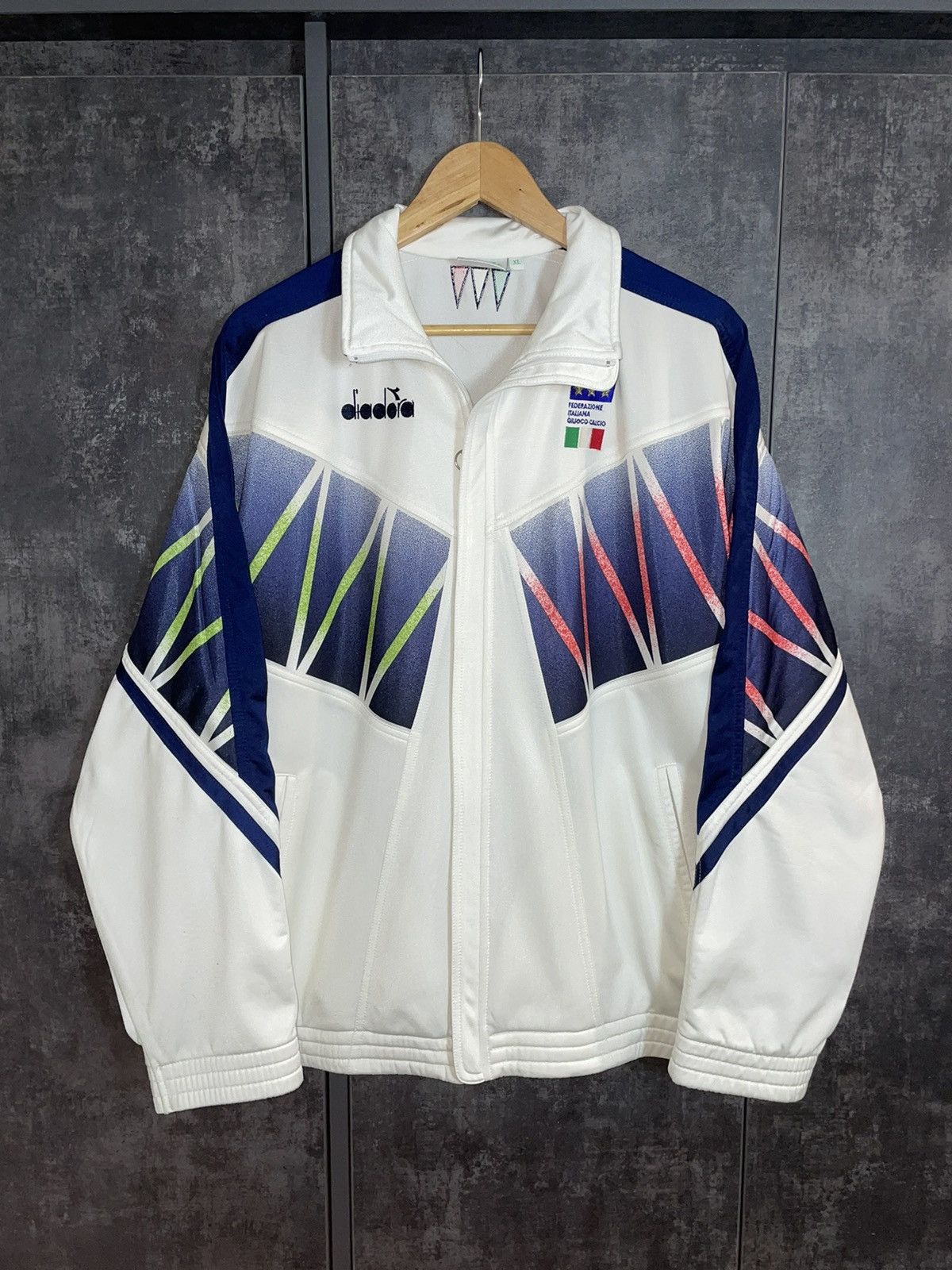 Vintage Crazy Vintage 1994 Diadora Italy Zip Track Jacket Rare Y3 Size US XL / EU 56 / 4 - 2 Thumbnail