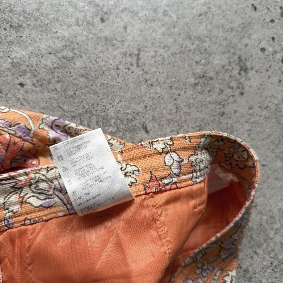 Bogner Bogner Womens Orange Floral Paisley Print Chino Shorts Size 34" / US 12 / IT 48 - 6 Thumbnail