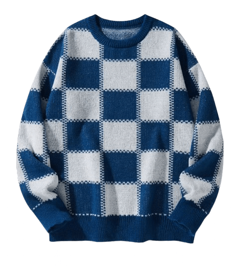 Japanese Brand Streetwear Y2K Chess Box Sweater Jacquard Knitted Sweatshirt Size US XL / EU 56 / 4 - 1 Thumbnail