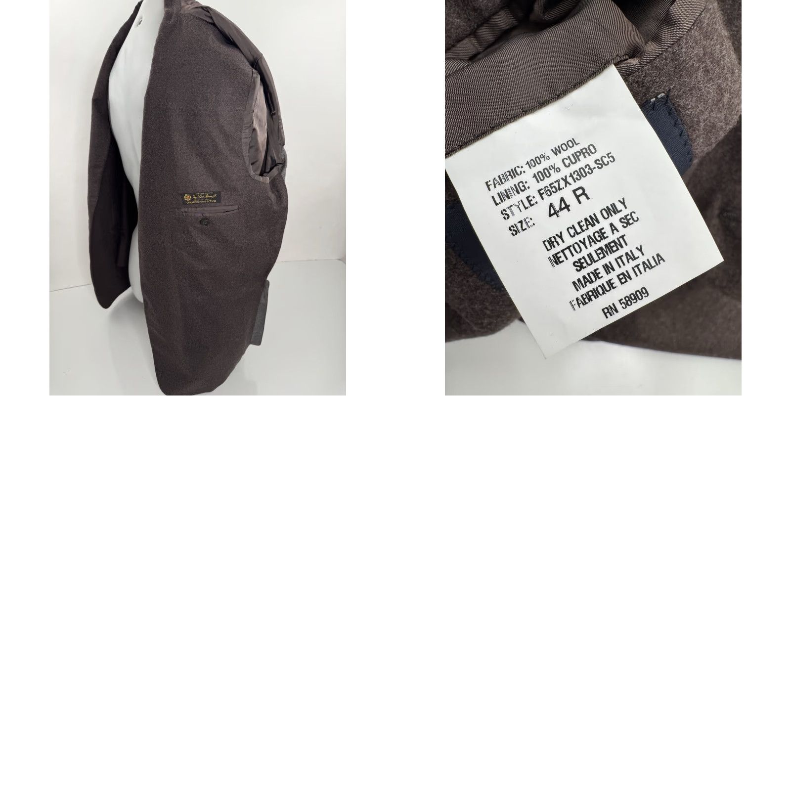 Loro Piana Cremieux / Loro Piana Italy - WOOL 44 R Blazer Jacket - EXCELLENT | Daniel Cremieux Men Blazer 44 Brown Wool Blazer Jacket Mens Size 44R - 8 Thumbnail