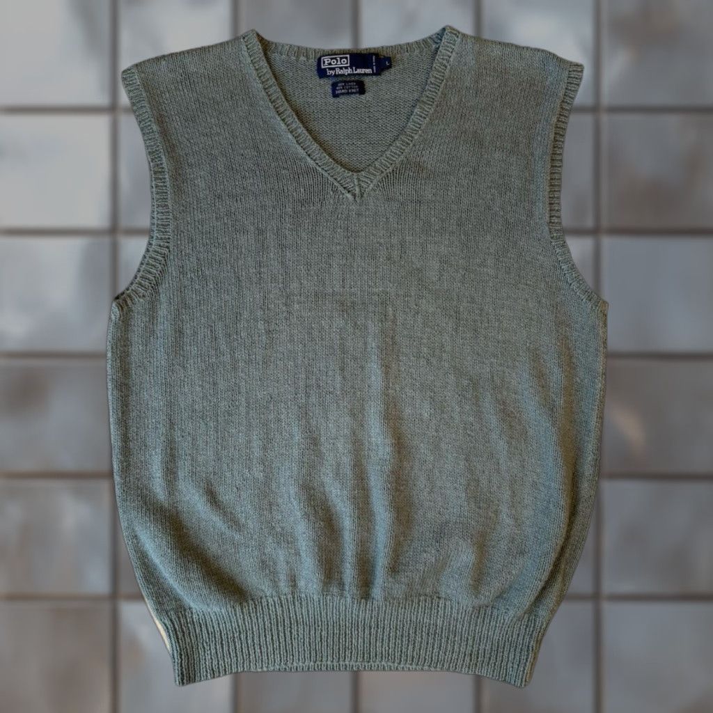 Polo Ralph Lauren Polo Ralph Lauren Linen Cotton Sweater Vest Large Gray Pullover Vest Mens Knit Polo Ralph Lauren Linen Cotton Sweater Vest L Mens Gray Size US L / EU 52-54 / 3 - 1 Thumbnail