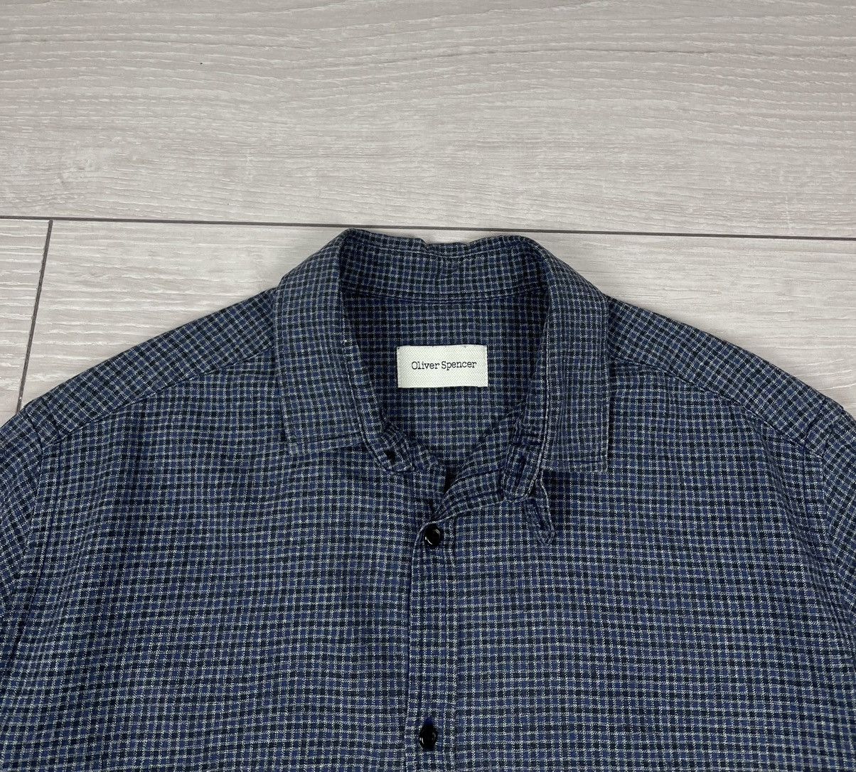 Oliver Spencer Oliver Spencer Grey Cotton Flannel Button Shirt Size US L / EU 52-54 / 3 - 6 Thumbnail