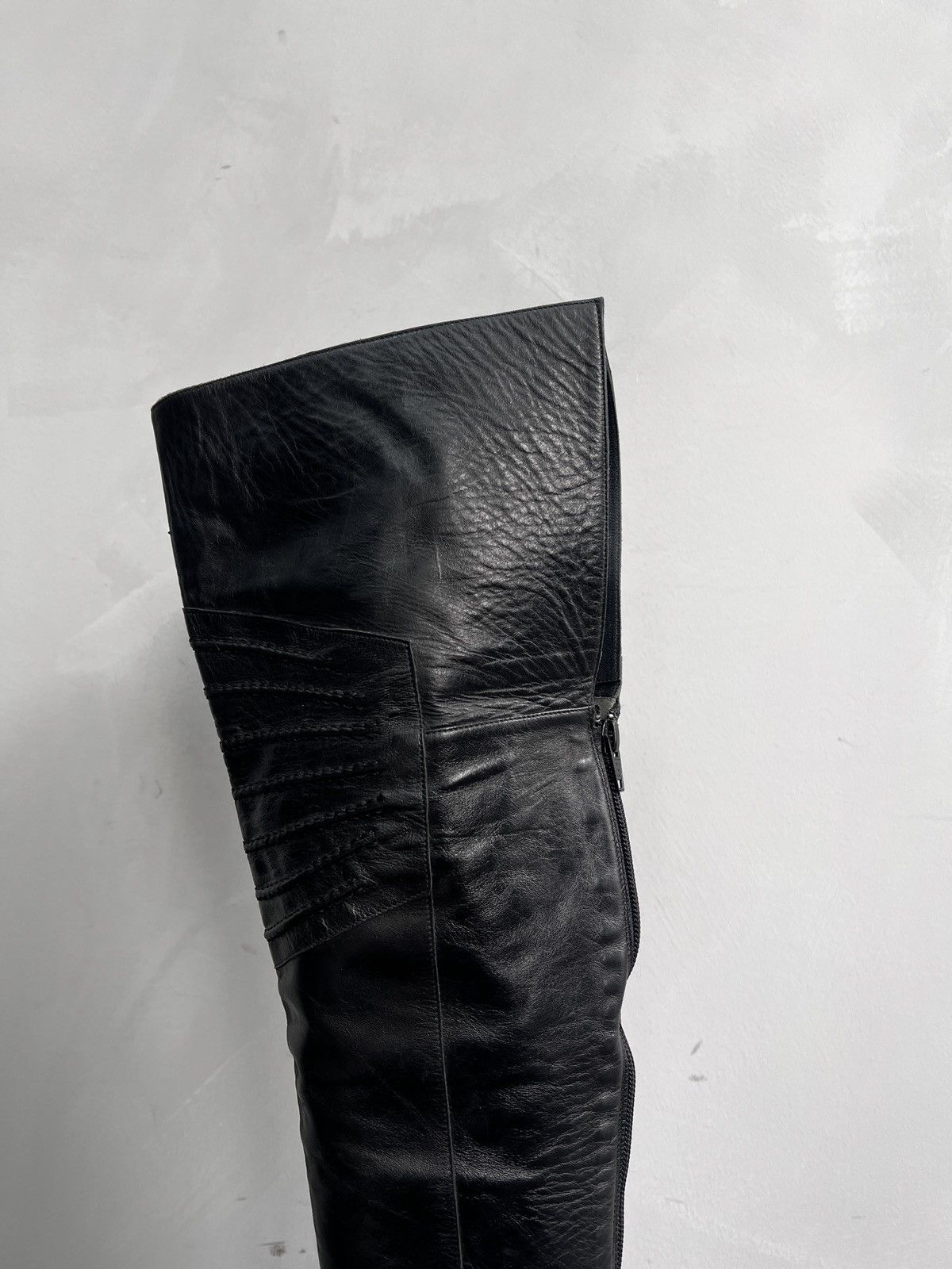 Hysteric Glamour Y2K HIGH LETHER BALENCIAGA STYLE BOOTS HEEL WOMAN Size US 9 / IT 39 - 7 Thumbnail
