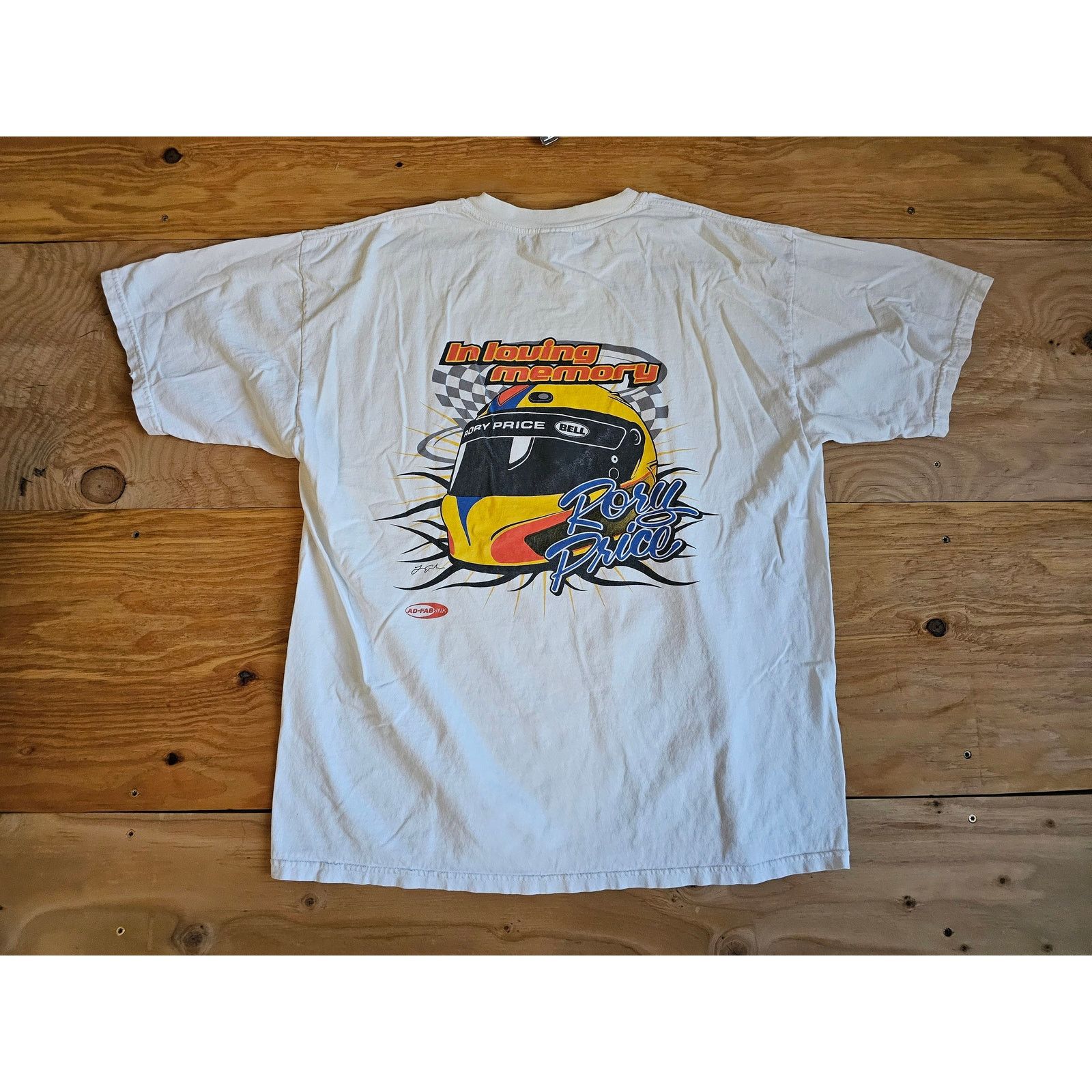 Gildan Rory Price Memorial White yellow Red Double Sided T-shirt XL Size US XL / EU 56 / 4 - 1 Thumbnail