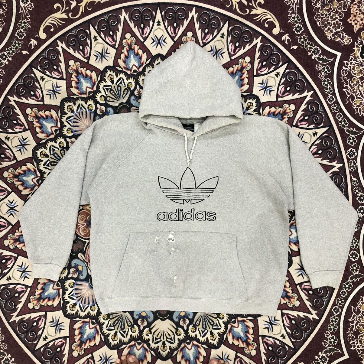Adidas Vintage Adidas Embroidered Thrash Hoodie Sweatshirt Size US L / EU 52-54 / 3 - 2 Thumbnail