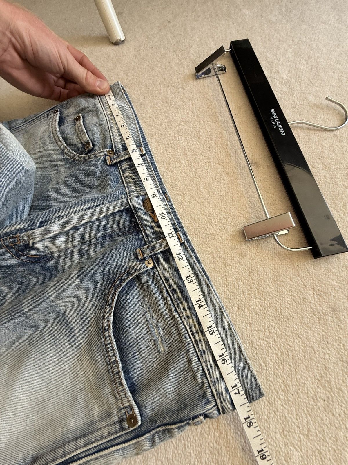 Saint Laurent Paris Saint Laurent Santa Monica wash rip trash jeans 32 grail d18 Size US 32 / EU 48 - 5 Thumbnail