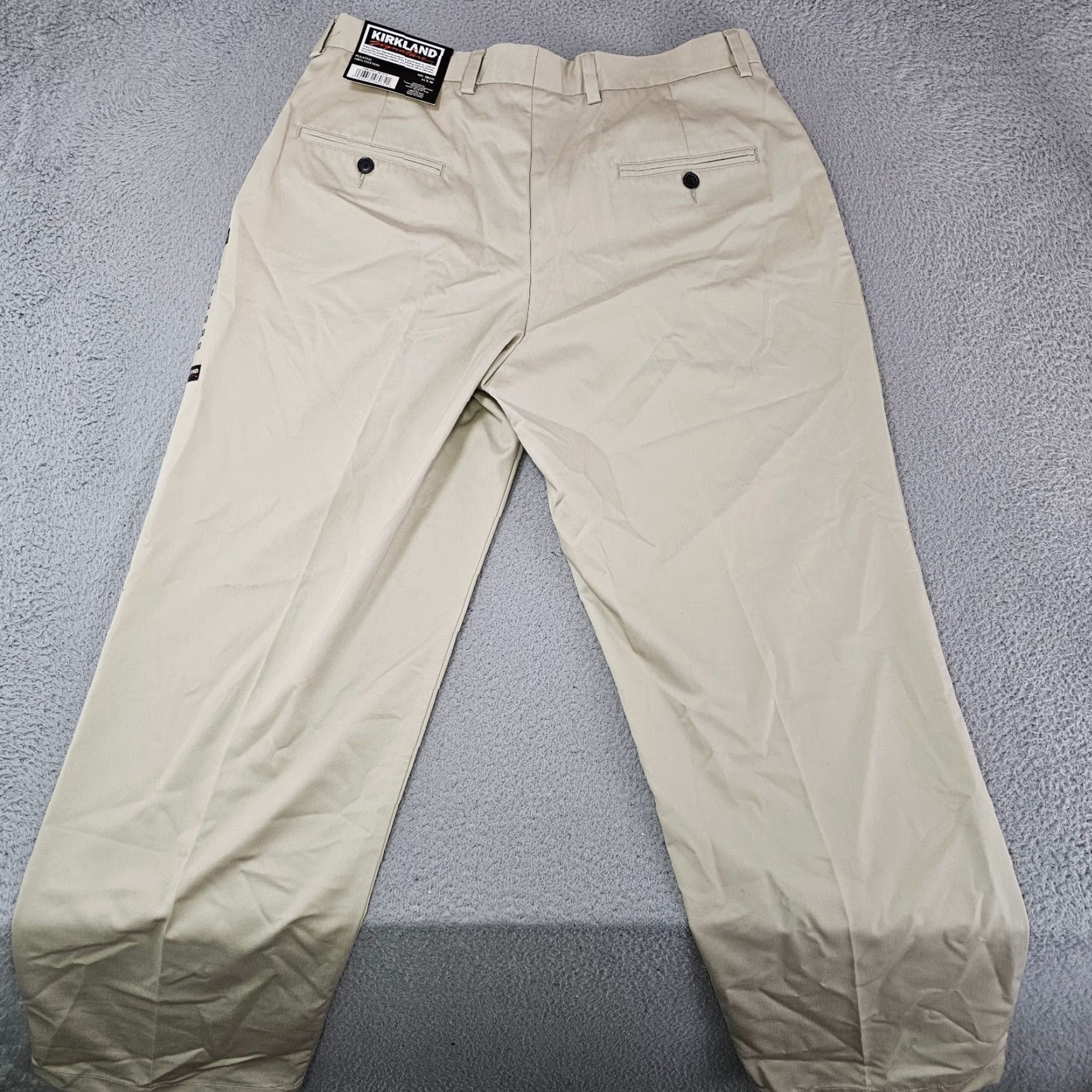 Vintage Kirkland Dress Pants Mens 34x30 Tan Classic Fit Comfort Non Iron Pleated Cotton Dress Pants Mens 34 Tan Classic Fit Cotton Pants Holiday 90s? Size US 34 / EU 50 - 7 Thumbnail