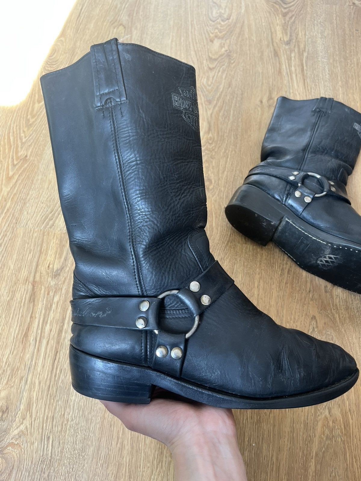 Harley Davidson Vintage Harley-Davidson Engineered Harness Motorcycle Boots Size US 11 / EU 44 - 4 Thumbnail