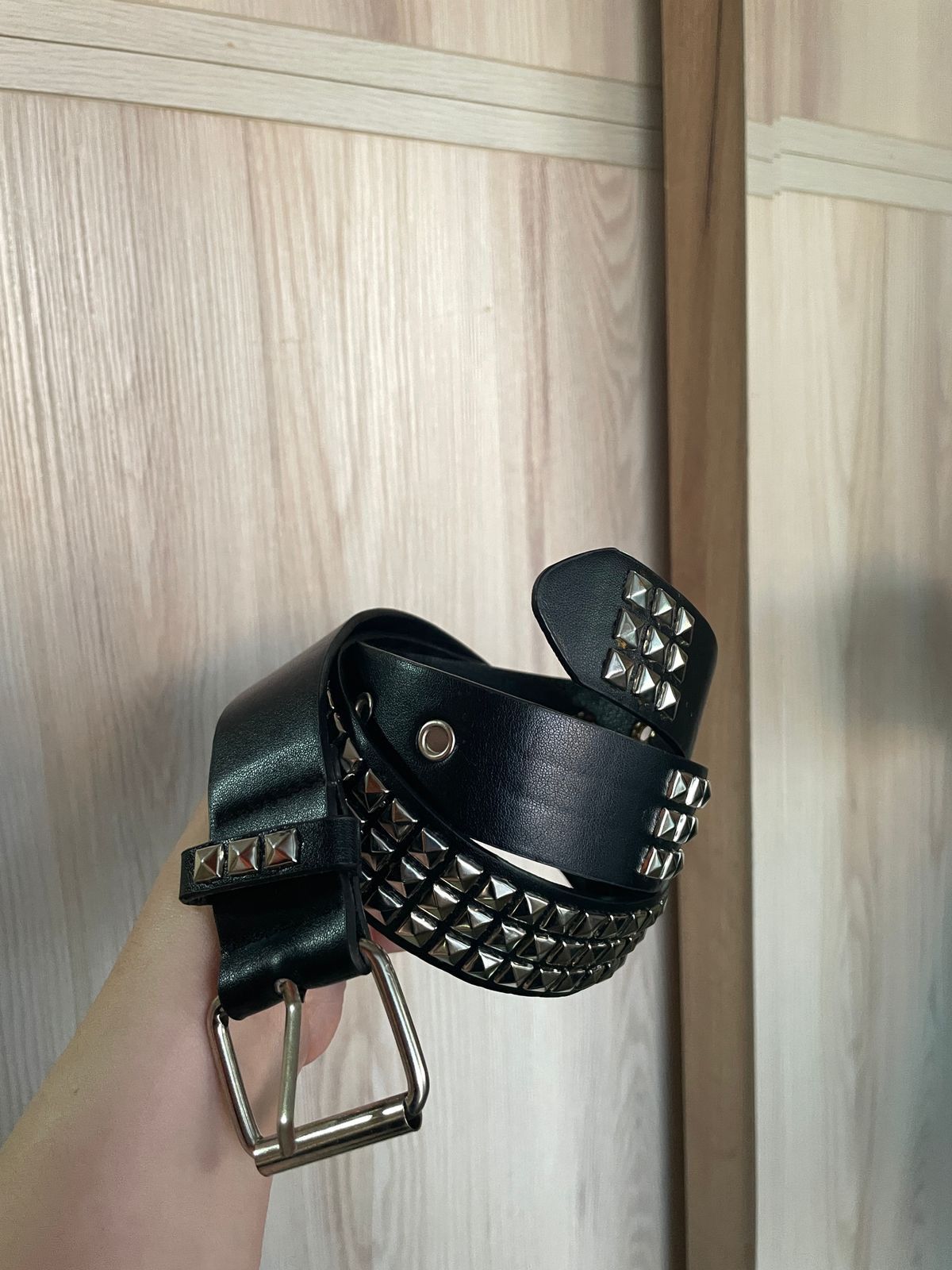 Japanese Brand Pyramid Studded Punk Vintage Belt Y2K Size ONE SIZE - 2 Thumbnail