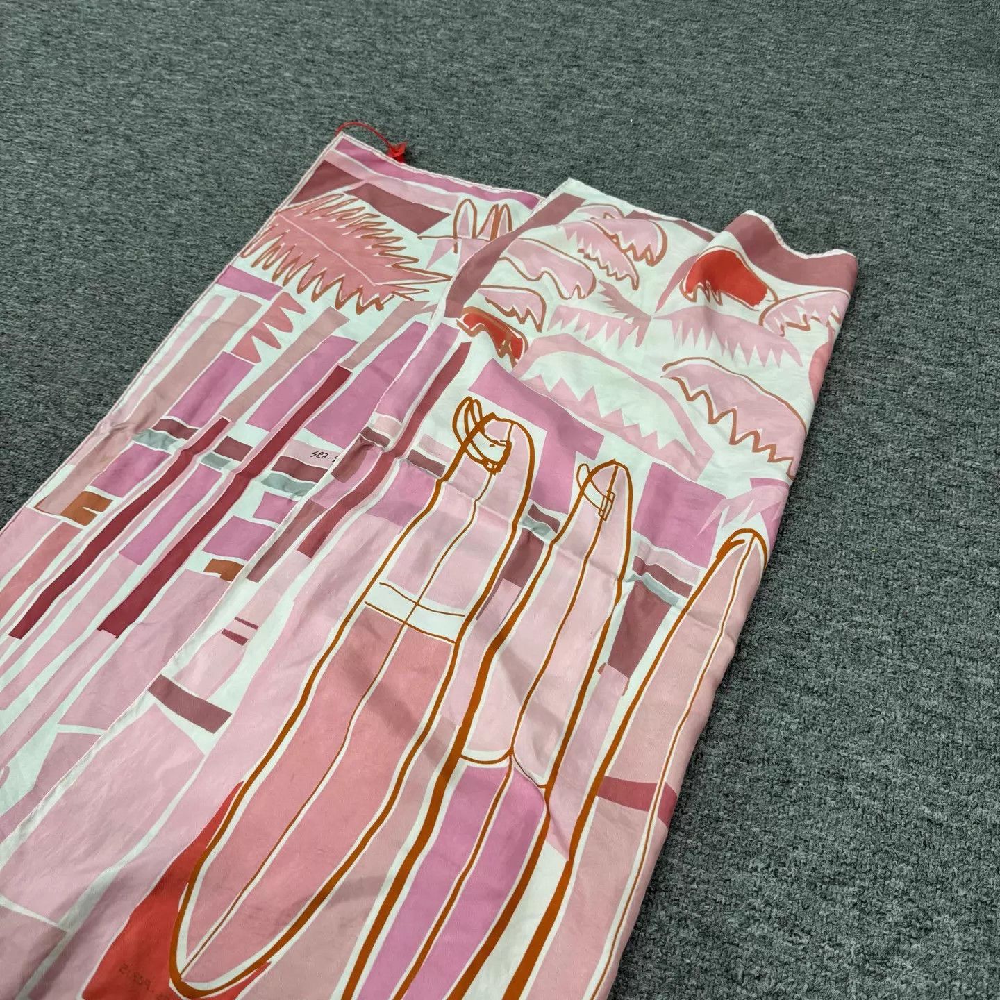 Hermes Hermes Pink Beach Surfing Pattern Scarf Size ONE SIZE - 3 Thumbnail