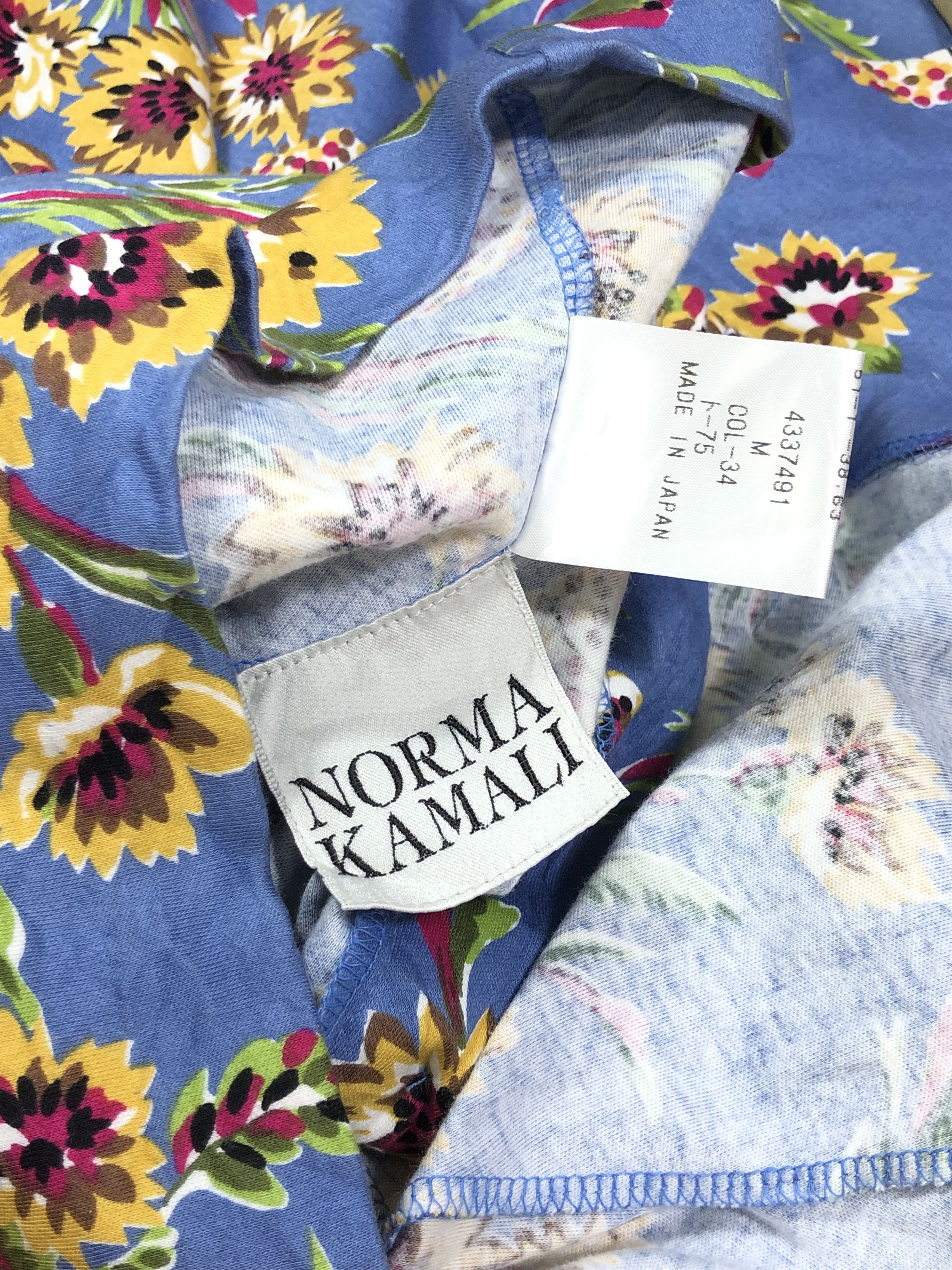 Norma Kamali RARE🔥VINTAGE NORMA KAMALI FLORAL COTTON BUTTON UPS Size XS / US 0-2 / IT 36-38 - 5 Thumbnail