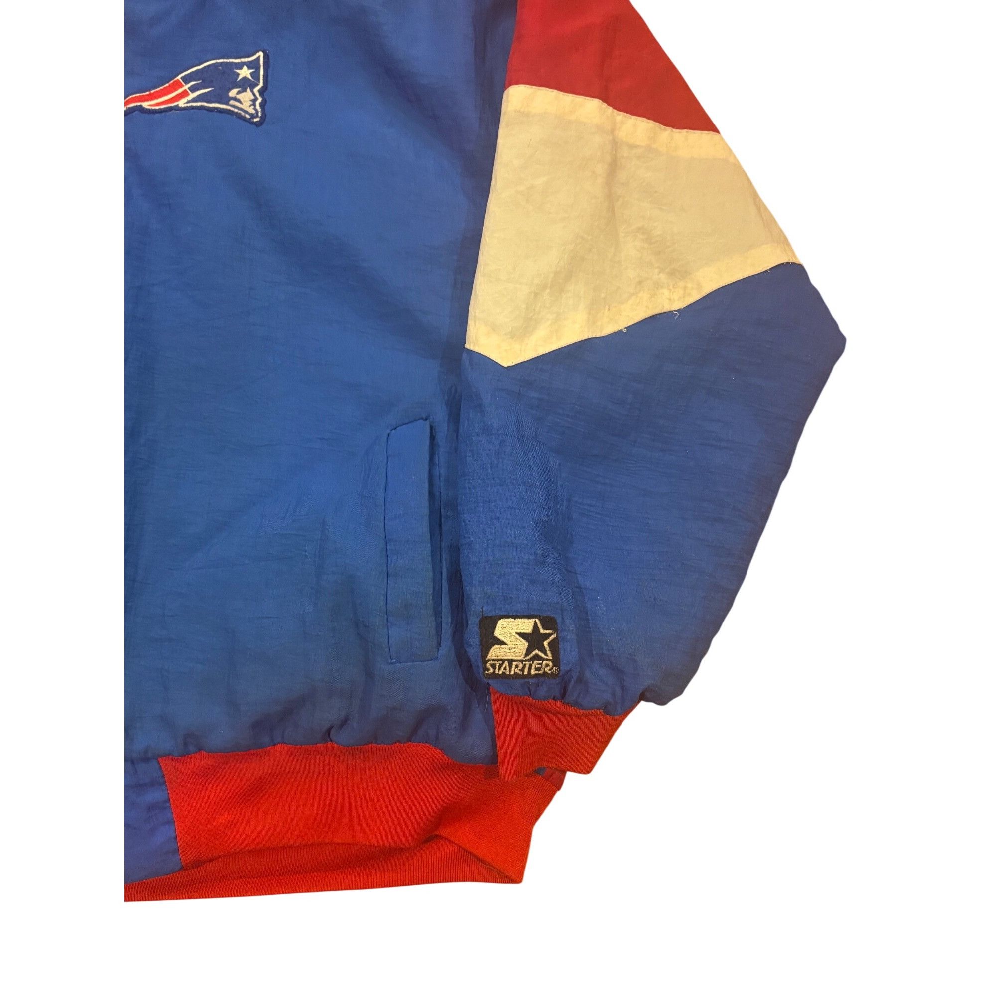 Starter Vintage 90s Starter New England Patriots NFL Hooded Puffer J Size US XL / EU 56 / 4 - 7 Thumbnail