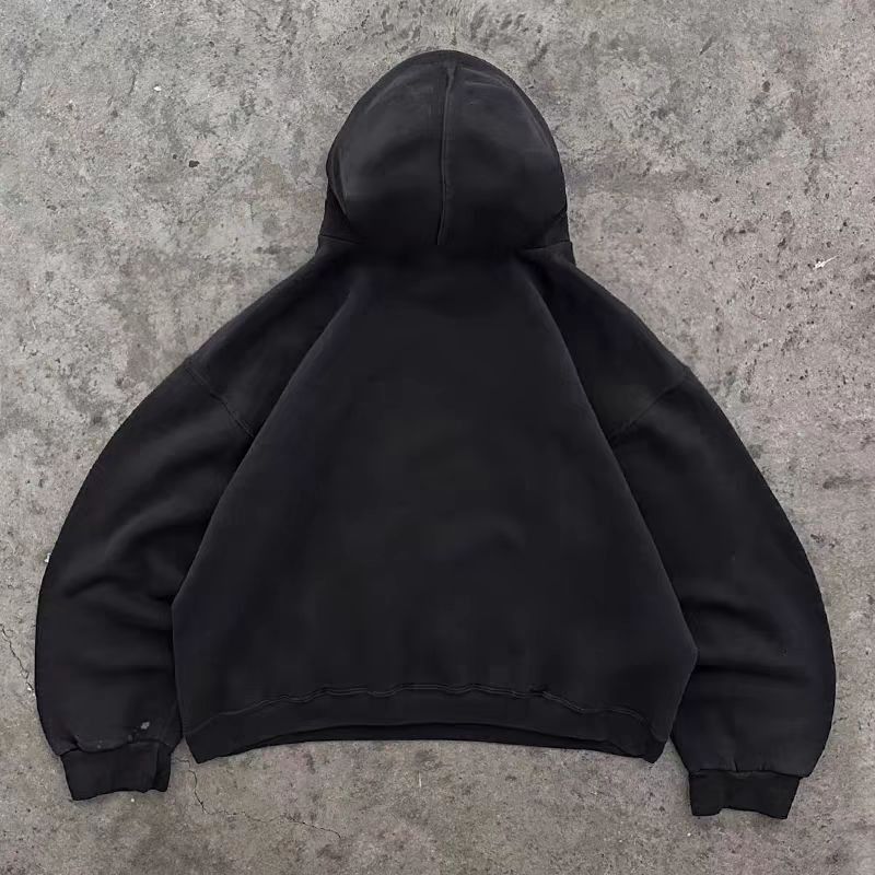 Japanese Brand × Vintage Black washed vintage astronaut printed cotton hoodie y2k Size US L / EU 52-54 / 3 - 2 Thumbnail