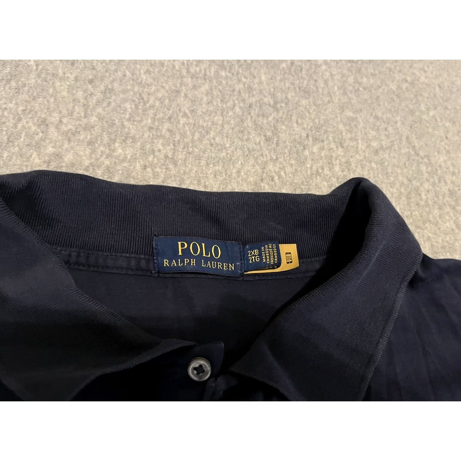 Ralph Lauren VINTAGE Polo Ralph Lauren Navy Long Sleeve Polo Shirt Mens 2XB Big & Tall Blue Polo LS Mens 2X Big 2X B&T Size US XXL / EU 58 / 5 - 2 Thumbnail
