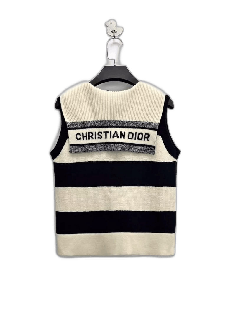 Dior Dior Striped Cashmere Blend Knit Vest Size S / US 4 / IT 40 - 1 Thumbnail