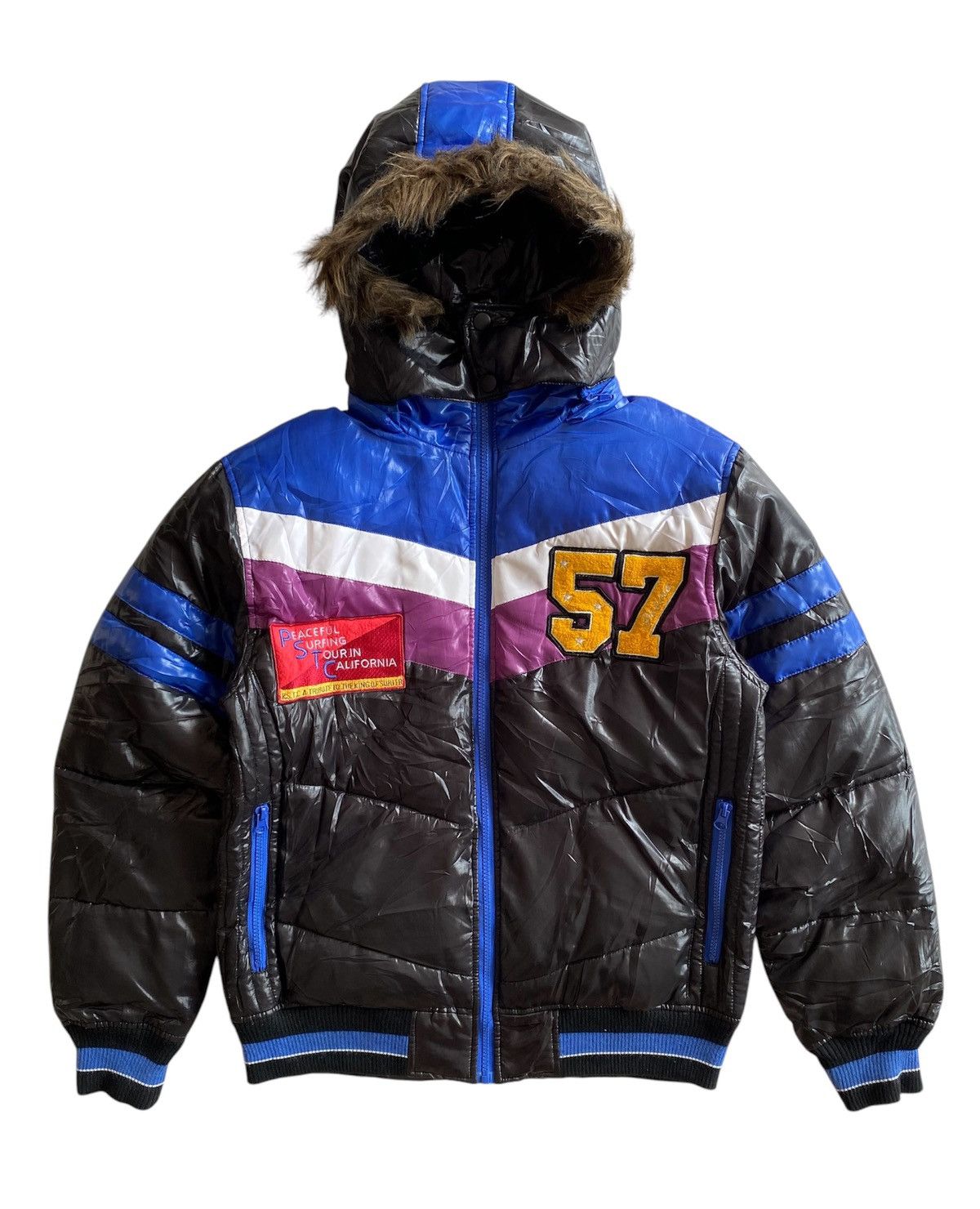 If Six Was Nine × Japanese Brand × Le Grande Bleu (L.G.B.) NYLAUS FAUX FUR HOODIE PUFFER JACKET Size US L / EU 52-54 / 3 - 1 Thumbnail