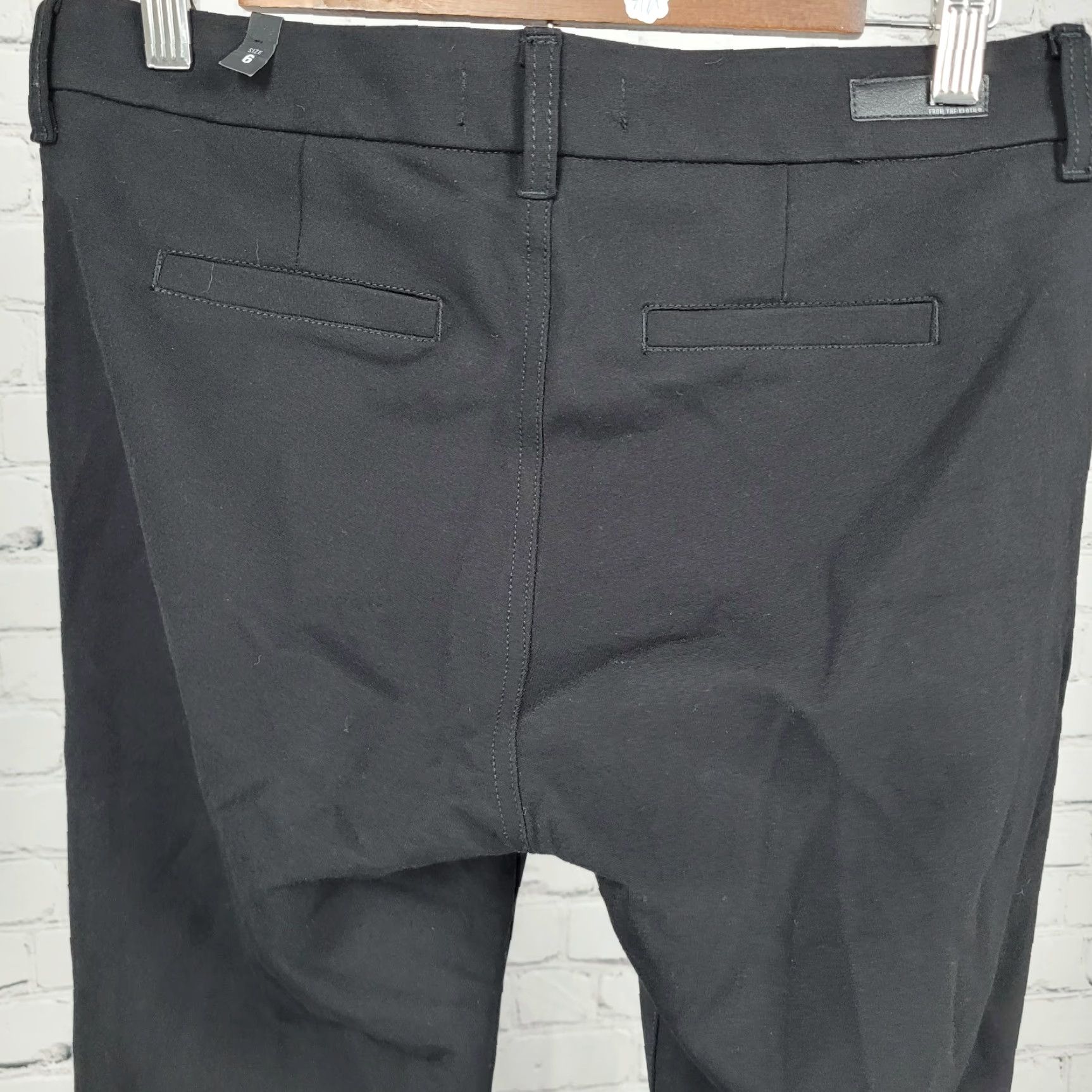 Vintage KUT From The Kloth Black Elizabeth Straight Leg Stretch Pants 6 (30x27) NWT Size 28" / US 6 / IT 42 - 7 Thumbnail