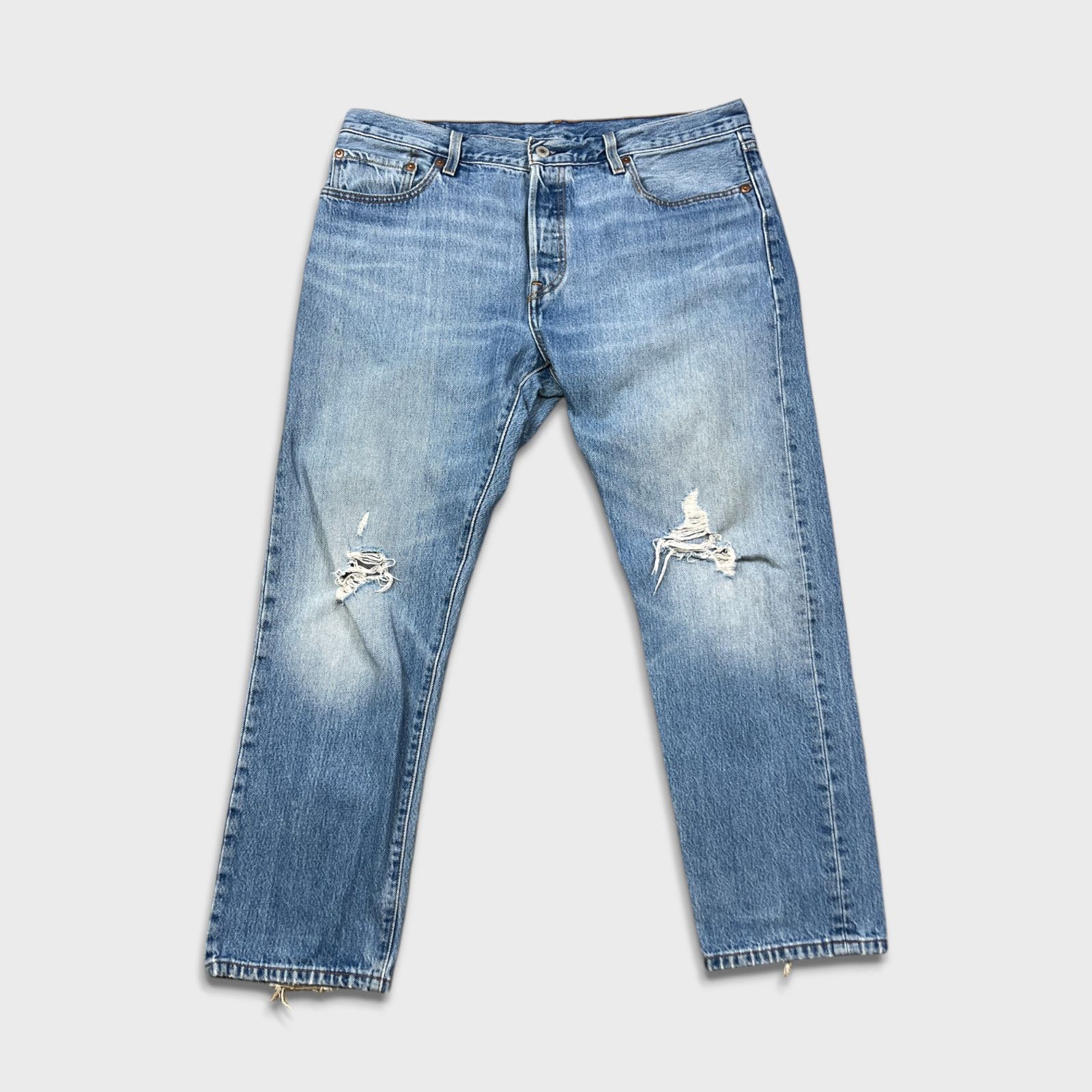 Levi's × Vintage Levi's 501 CT Jeans 36x28 Customized Taper Distressed Denim Size US 36 / EU 52 - 1 Thumbnail