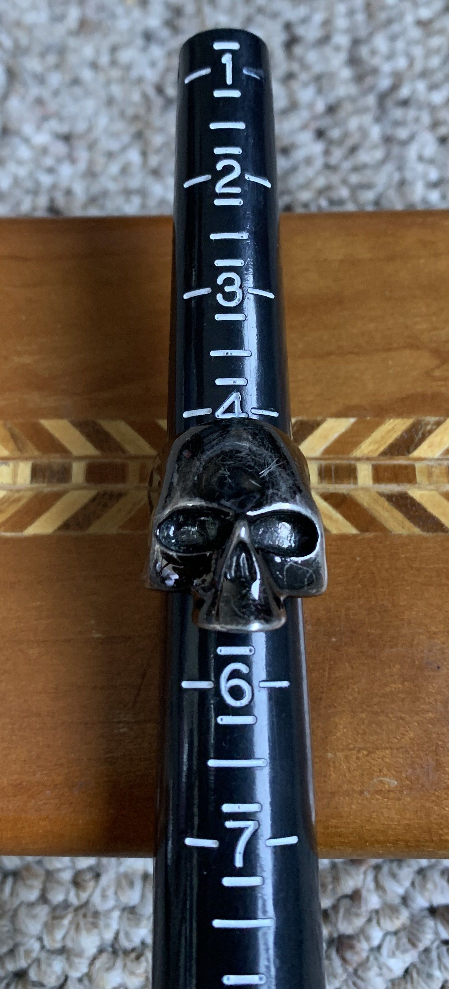 Number (N)ine SS01 Silver Skull Ring Size ONE SIZE - 10 Thumbnail