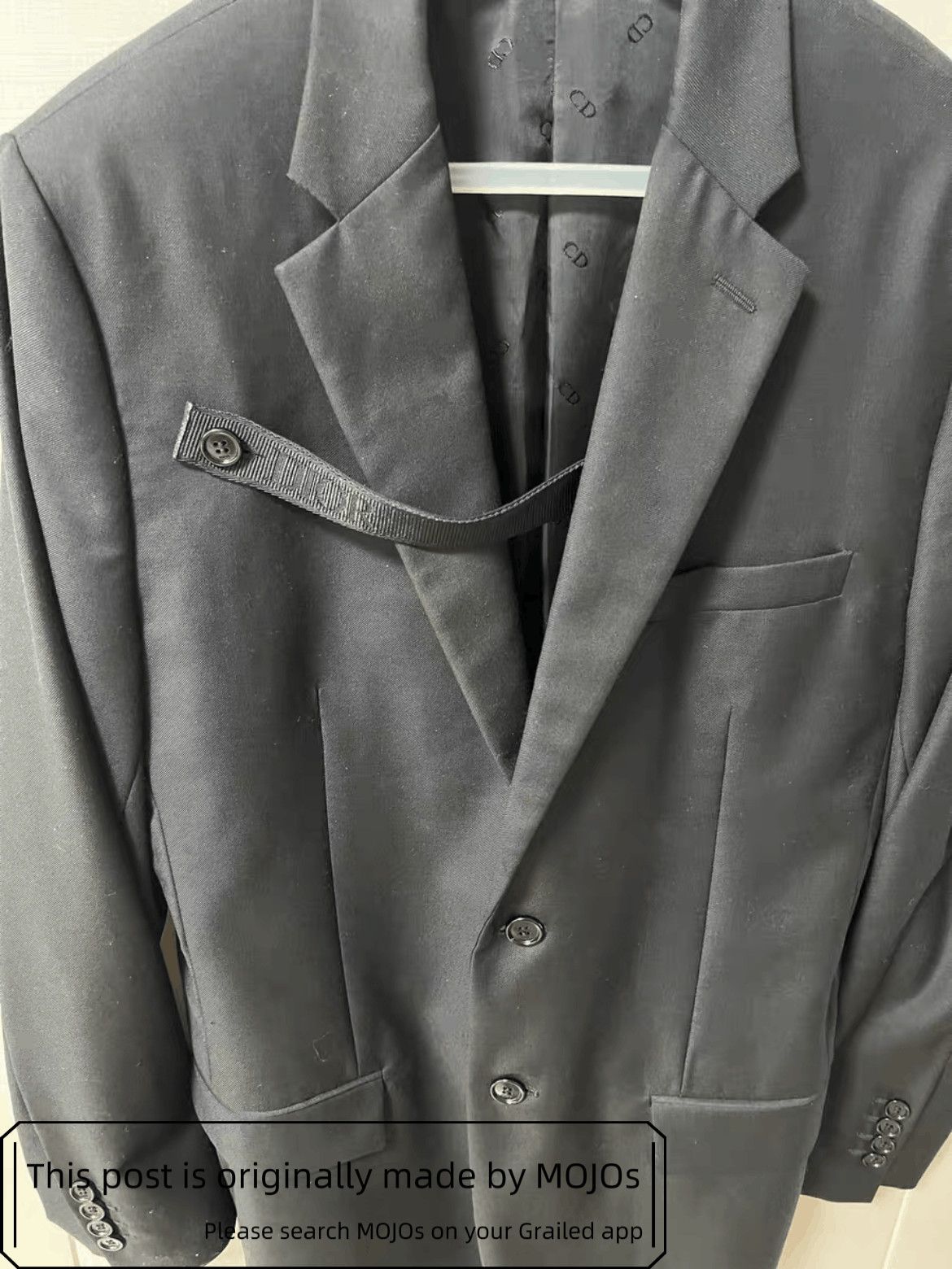 Dior Sz 48 Dior Homme Logo Stripe Blazer Jacket Size US M / EU 48-50 / 2 - 2 Thumbnail