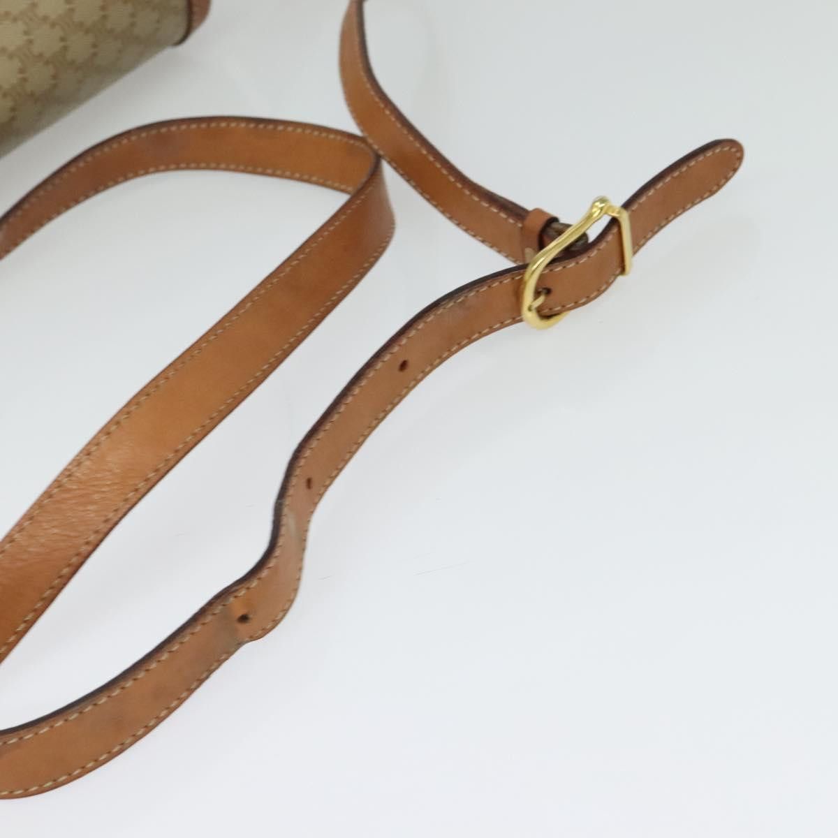 Celine CELINE Macadam Canvas Shoulder Bag Beige Gold Size ONE SIZE - 7 Thumbnail