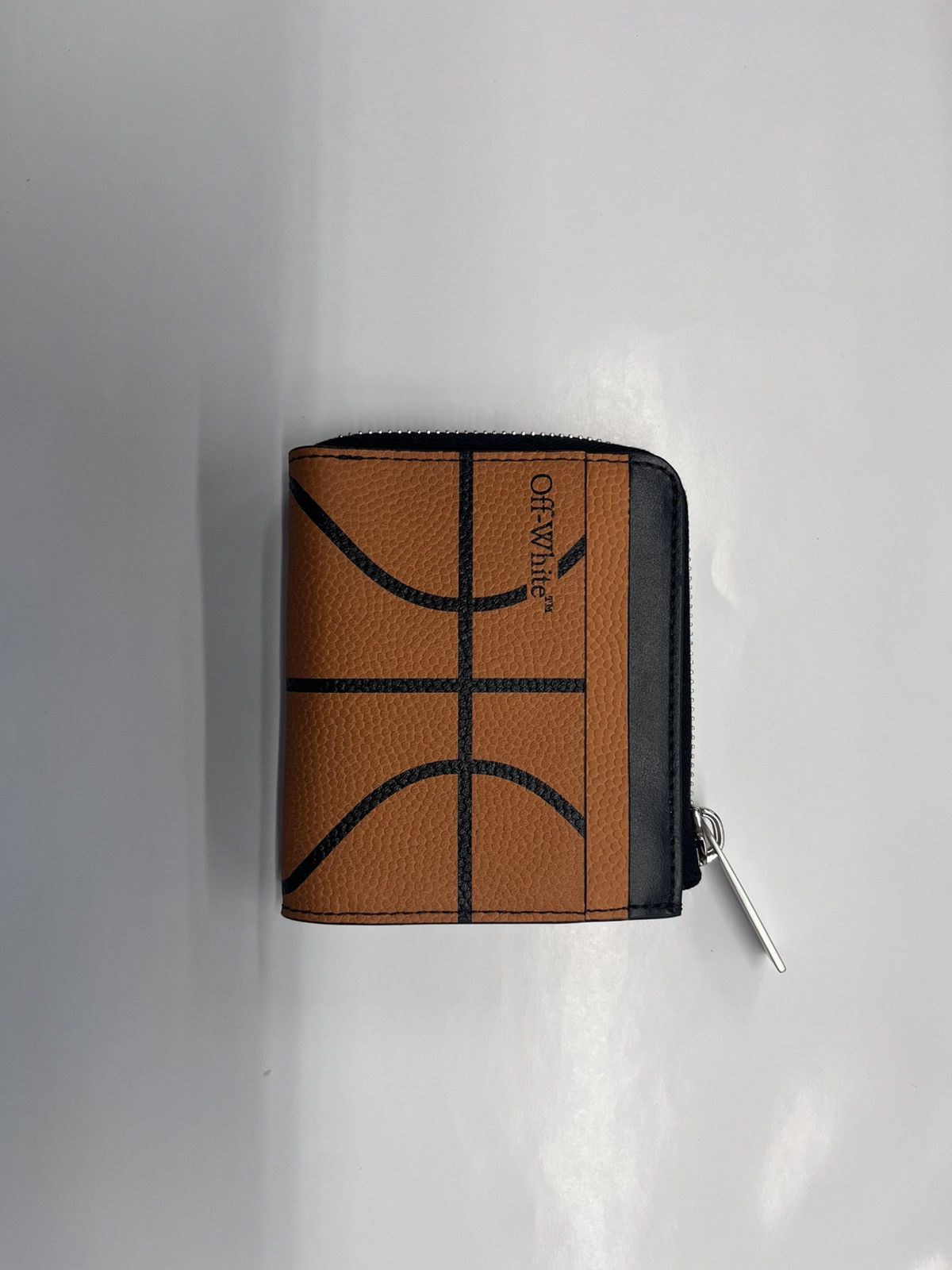 Off-White Off-White™ Basketball Leather Zip-Around Wallet – Orange Size ONE SIZE - 2 Thumbnail