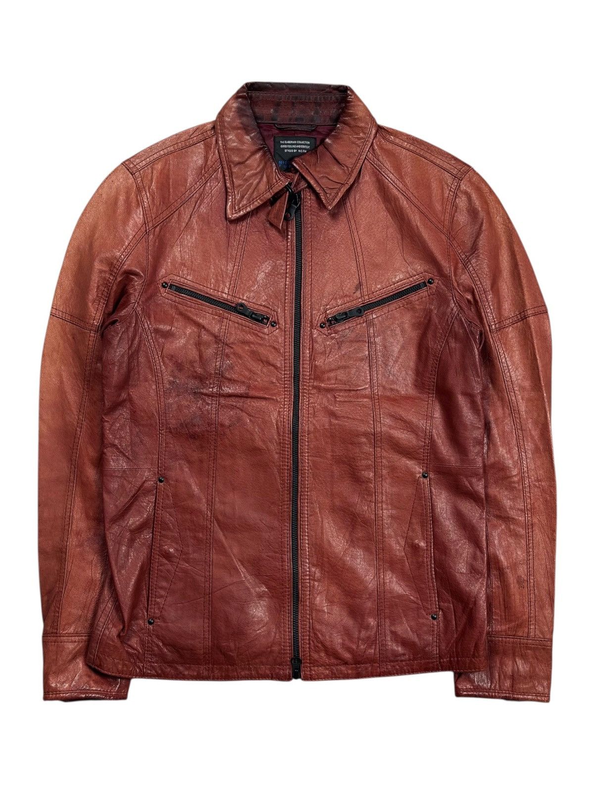 Ekam 2000s Nicole Club - Red Blood Vkei Style Leather Jacket Size US M / EU 48-50 / 2 - 4 Thumbnail