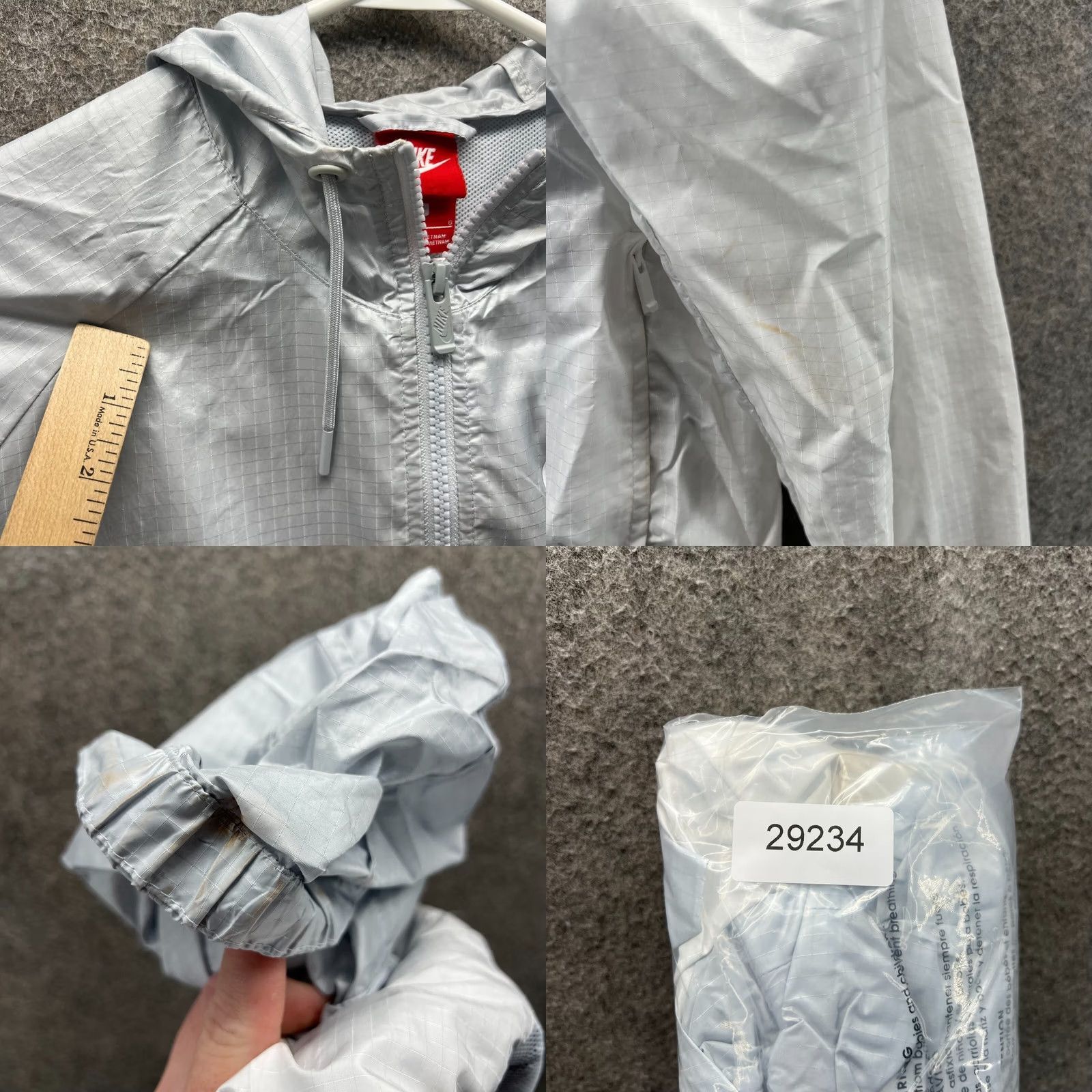 Nike Nike Womens Large Windrunner Track Jacket - Pure Platinum Grey Vented - 804947 - 804947-011 - Brand new size XL, sale Size L / US 10 / IT 46 - 9 Thumbnail