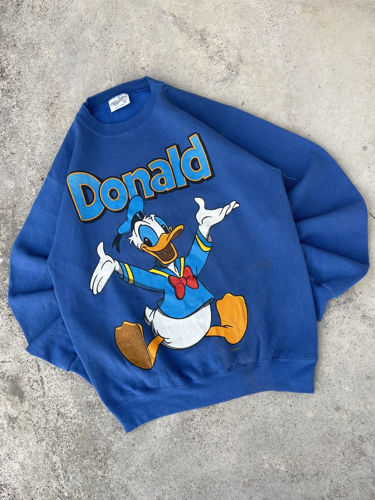 Disney × Vintage Vintage 90s Donald Duck Big Print Sweatshirt Size US M / EU 48-50 / 2 - 2 Thumbnail