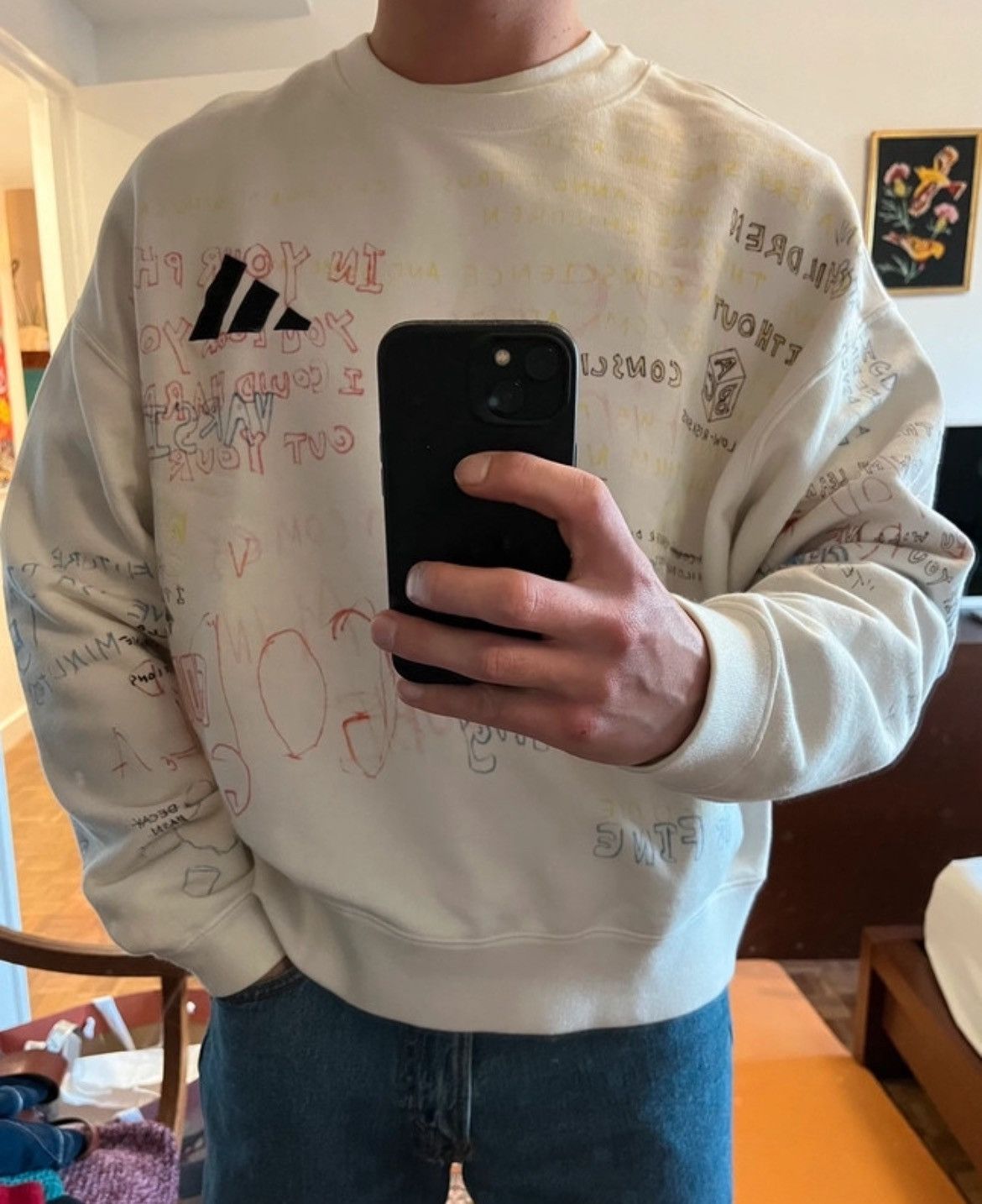 Yeezy season 5 scribble sweater sale