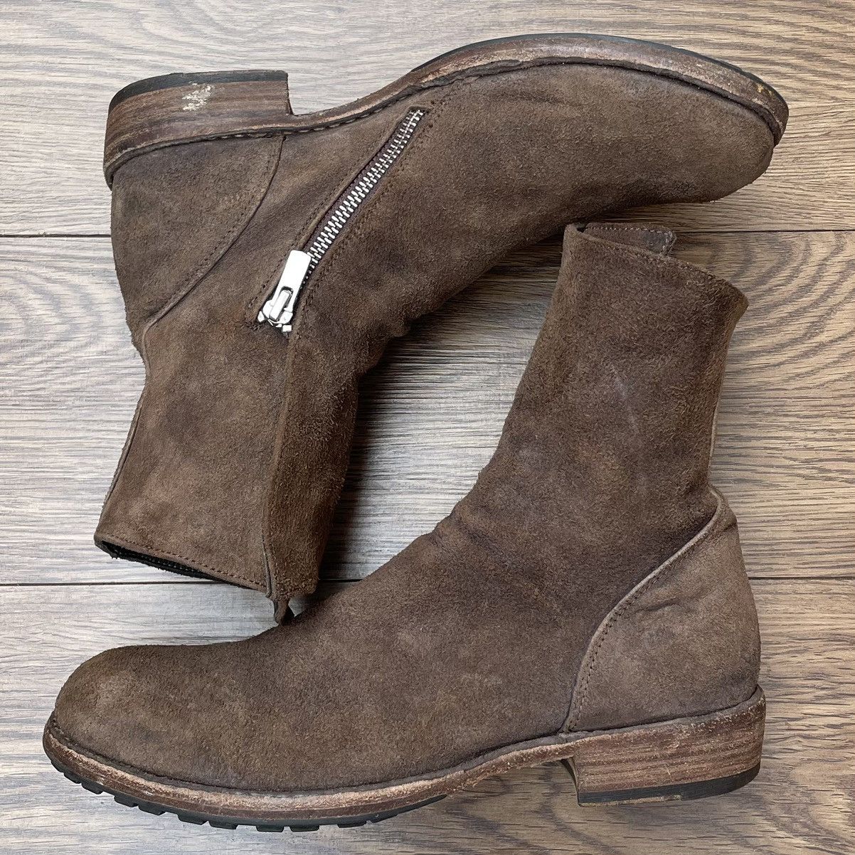 Officine Creative Officine Creative Lexikon 551 Brown Suede Zipped Boots Size US 5.5 / EU 38 - 1 Thumbnail